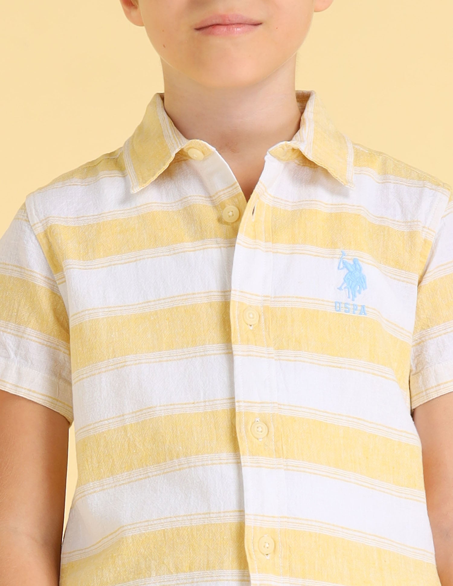 UKSHT1431 YELLOW Boys Shirt Yellow - U.S. POLO ASSN. | Large