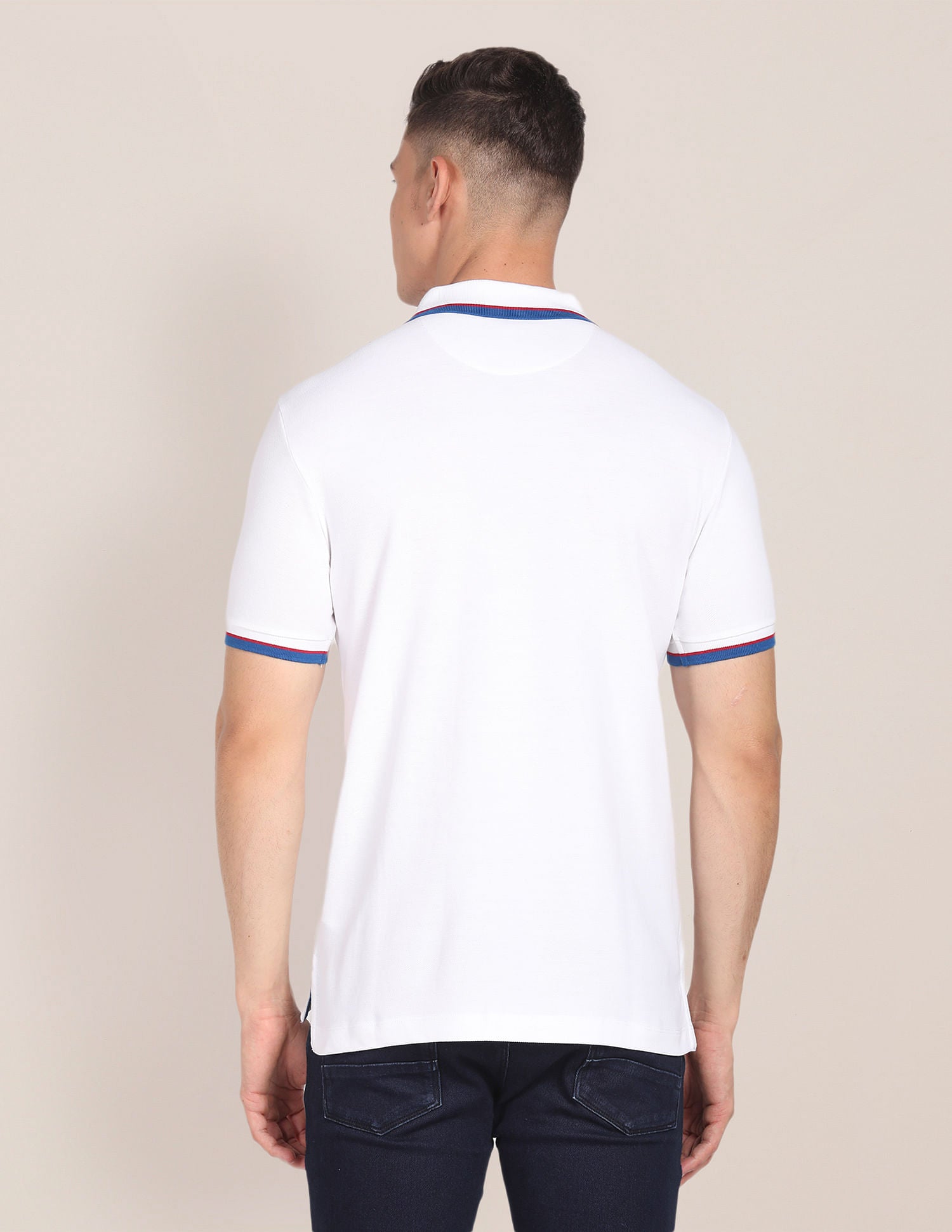 Tipped Collar Slim Fit Polo Shirt White - U.S. POLO ASSN. | Large