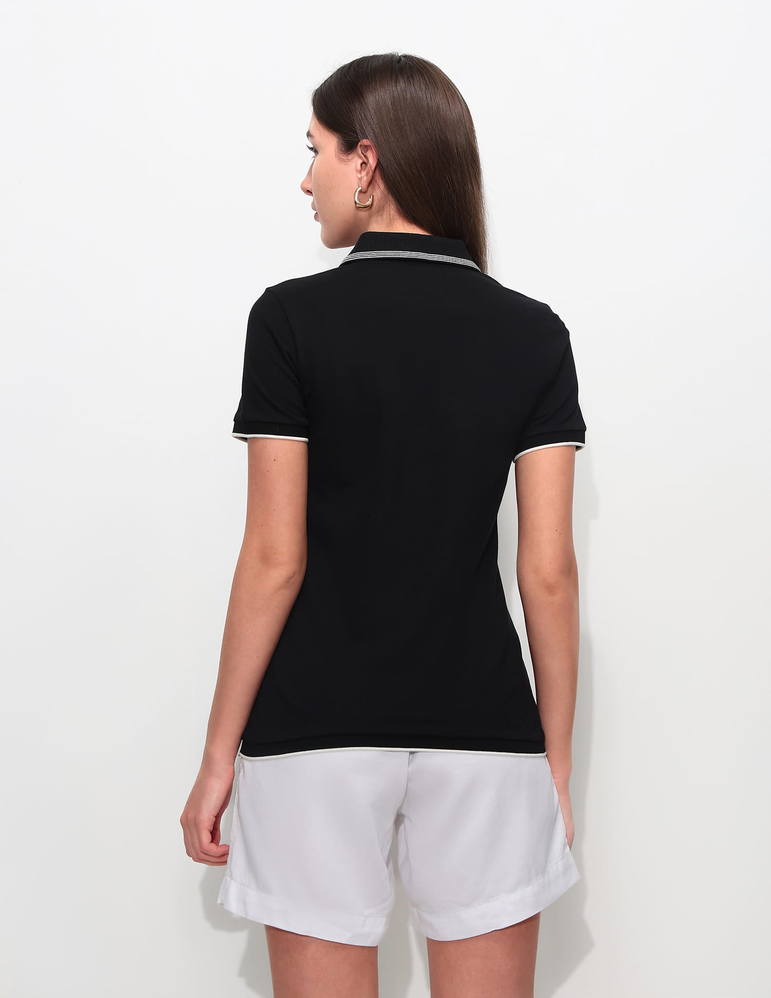 Relaxed Fit Solid Polo Shirt Black - U.S. Polo Assn. India | Large