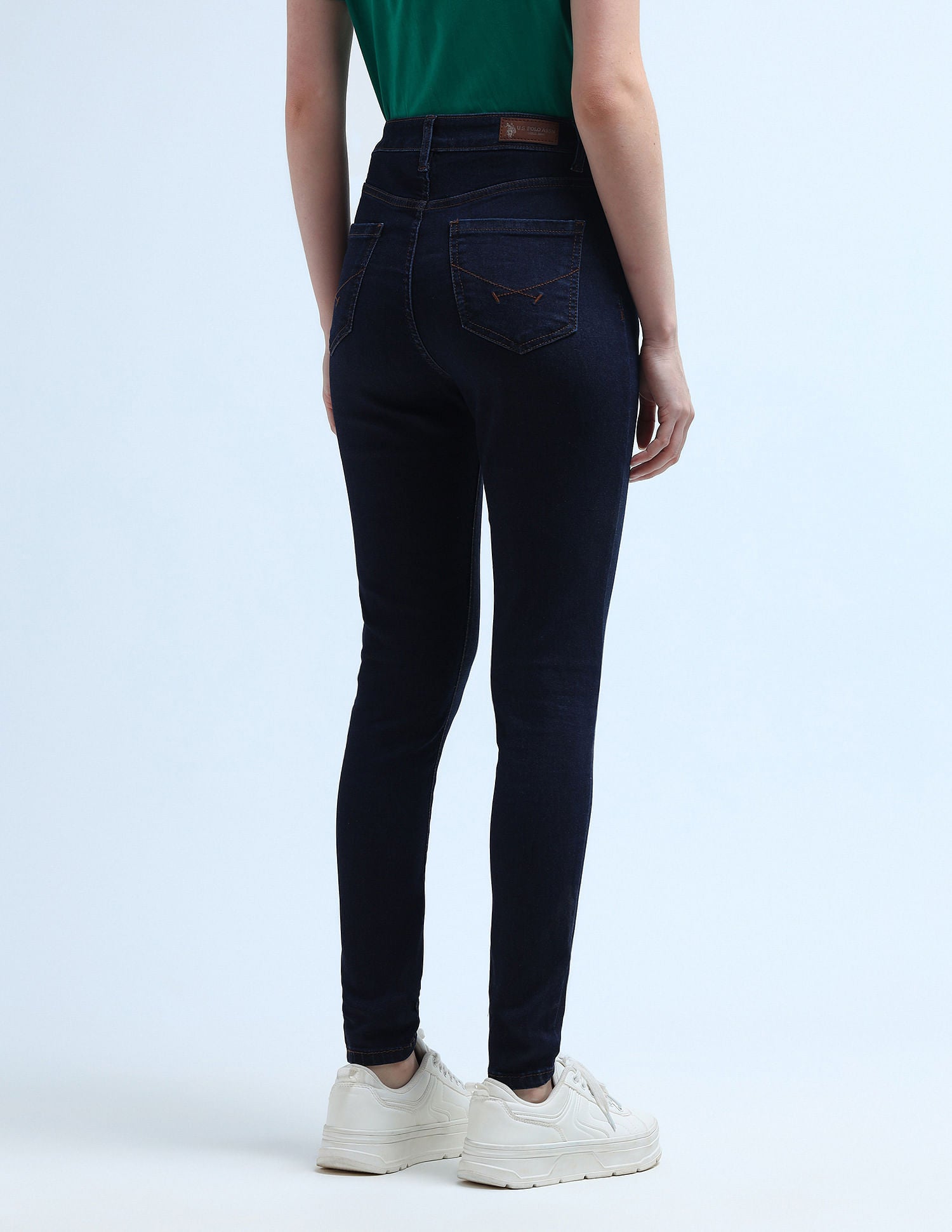 High Rise Super Skinny Fit Jeans Dark Blue - U.S. POLO ASSN. | Large