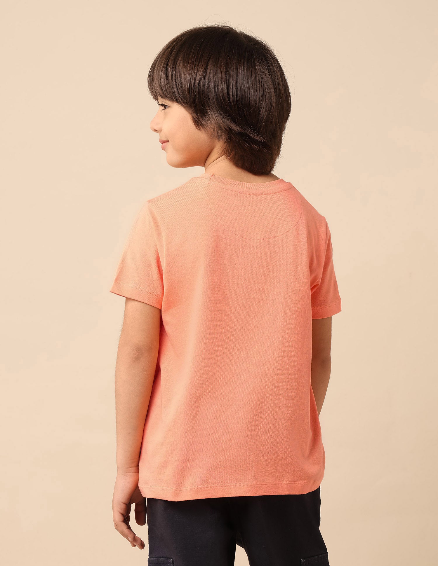 Boys Pure Cotton Brand Printed T Shirt Orange - U.S. POLO ASSN. | Large