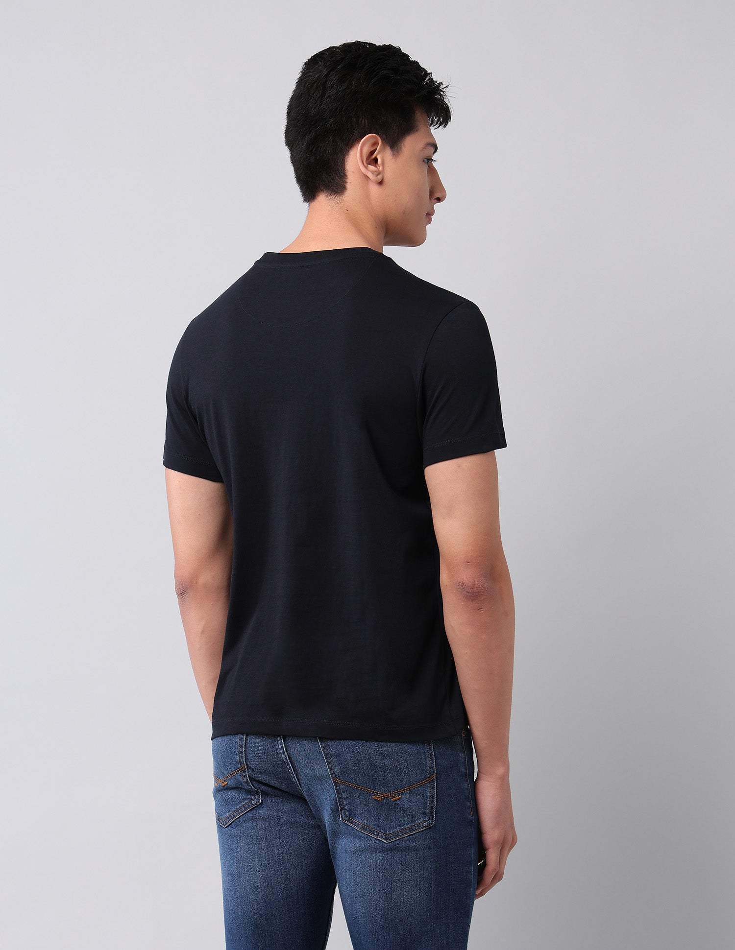 Brand Printed Muscle Fit T-Shirt Navy - U.S. Polo Assn. India | Large