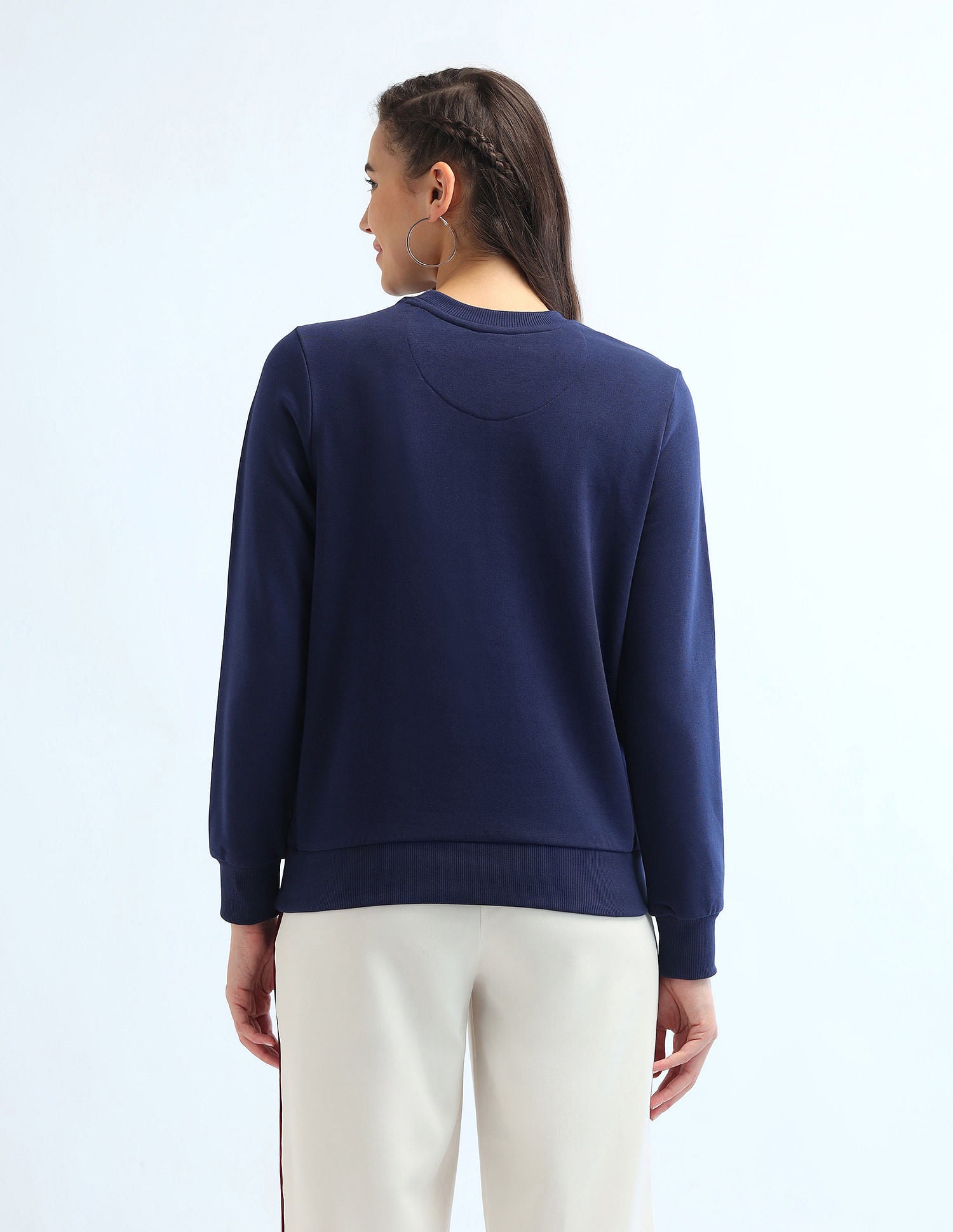 Drop Shoulder Brand Printed Sweatshirt Navy - U.S. Polo Assn. India | Large