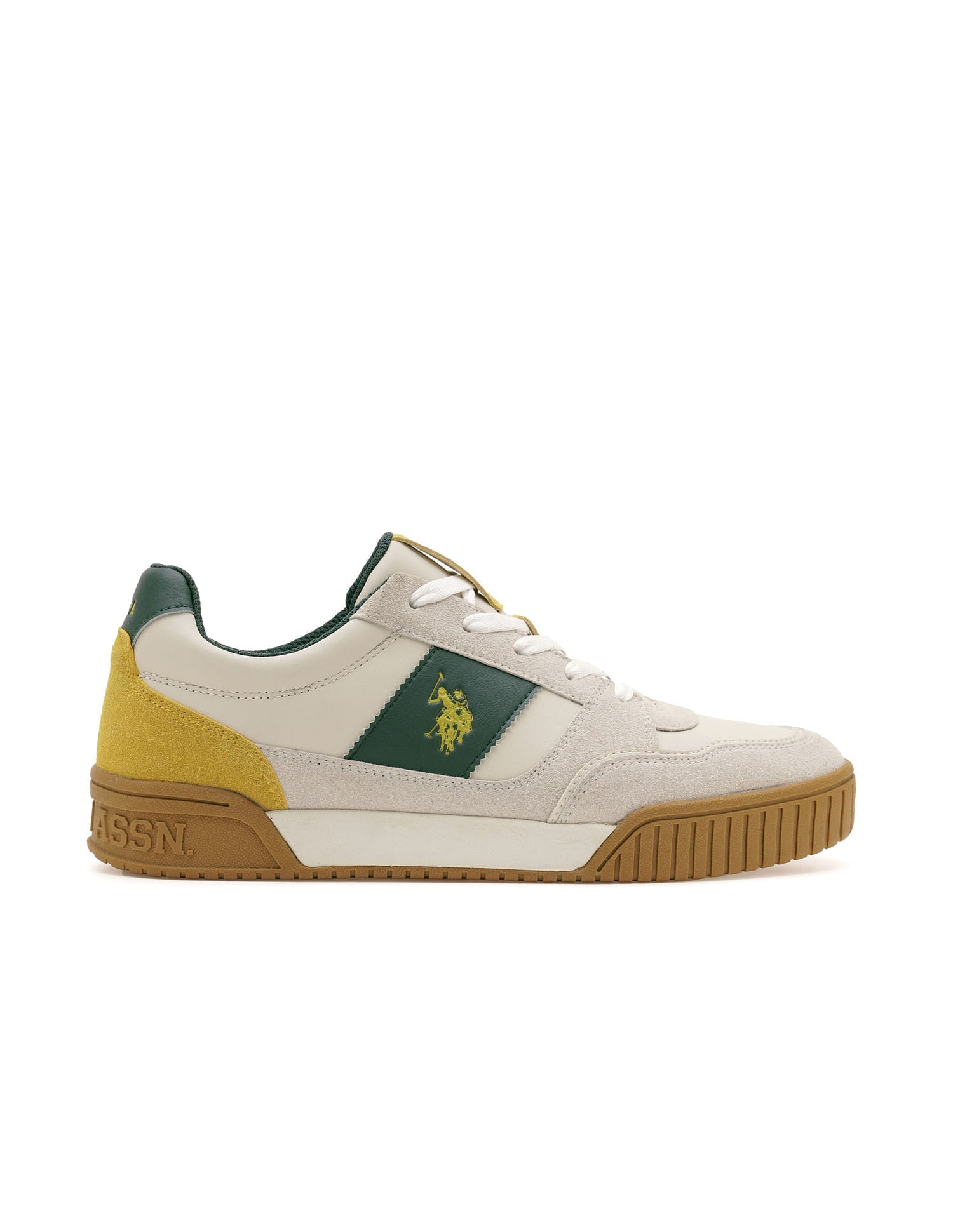 Rever 2.0 Colourblocked Suede Sneakers Off white - U.S. Polo Assn. India | Large