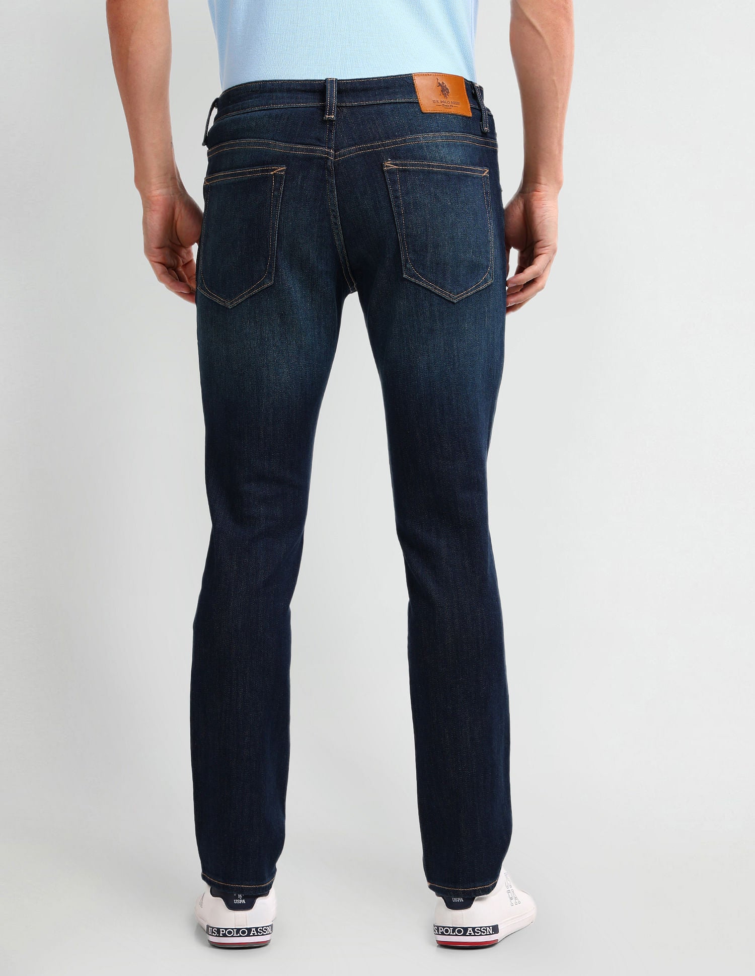 Brandon Slim Tapered Blue Jeans Blue - U.S. Polo Assn. India | Large