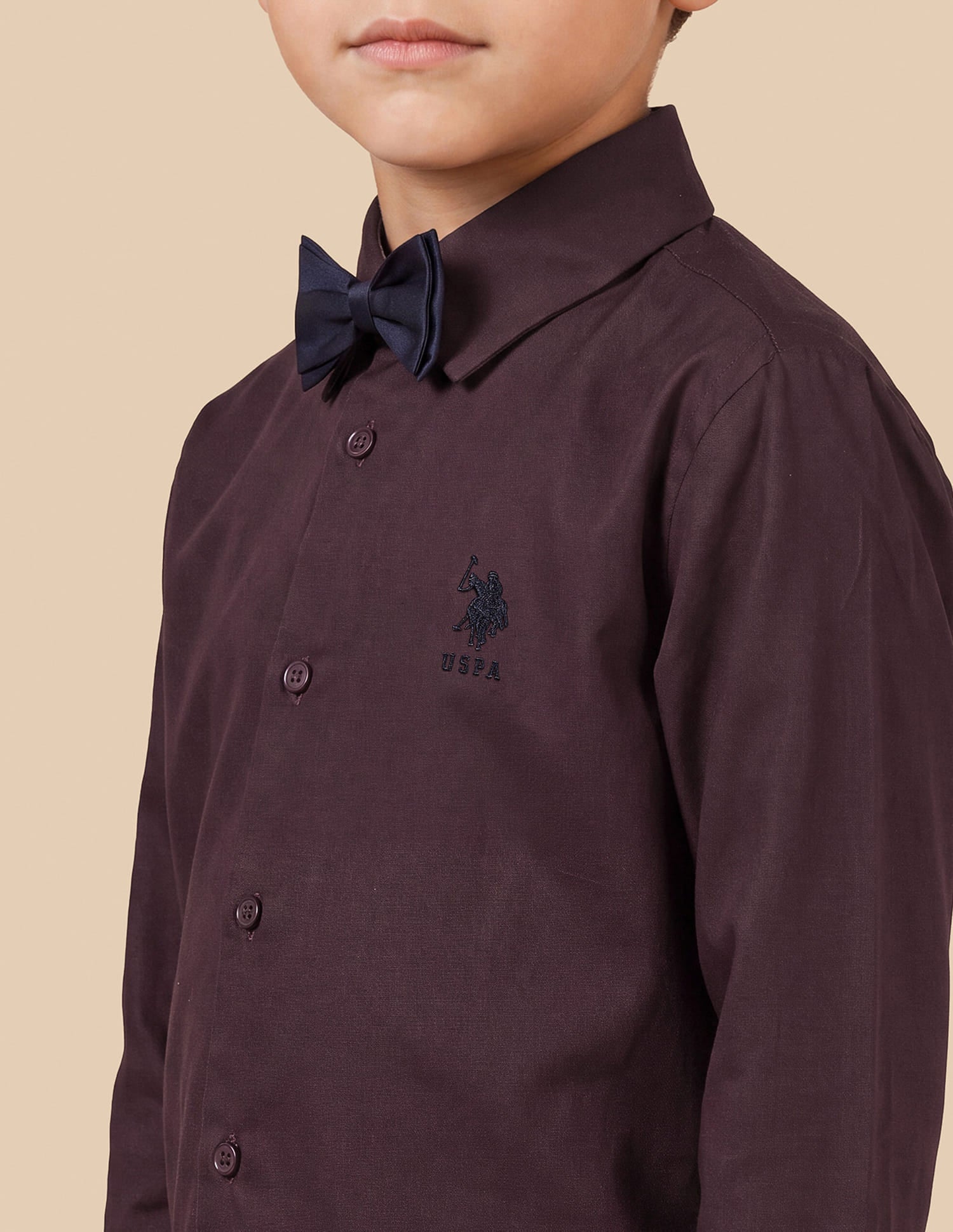 Satin Regular Fit Shirt Purple - U.S. Polo Assn. India | Large