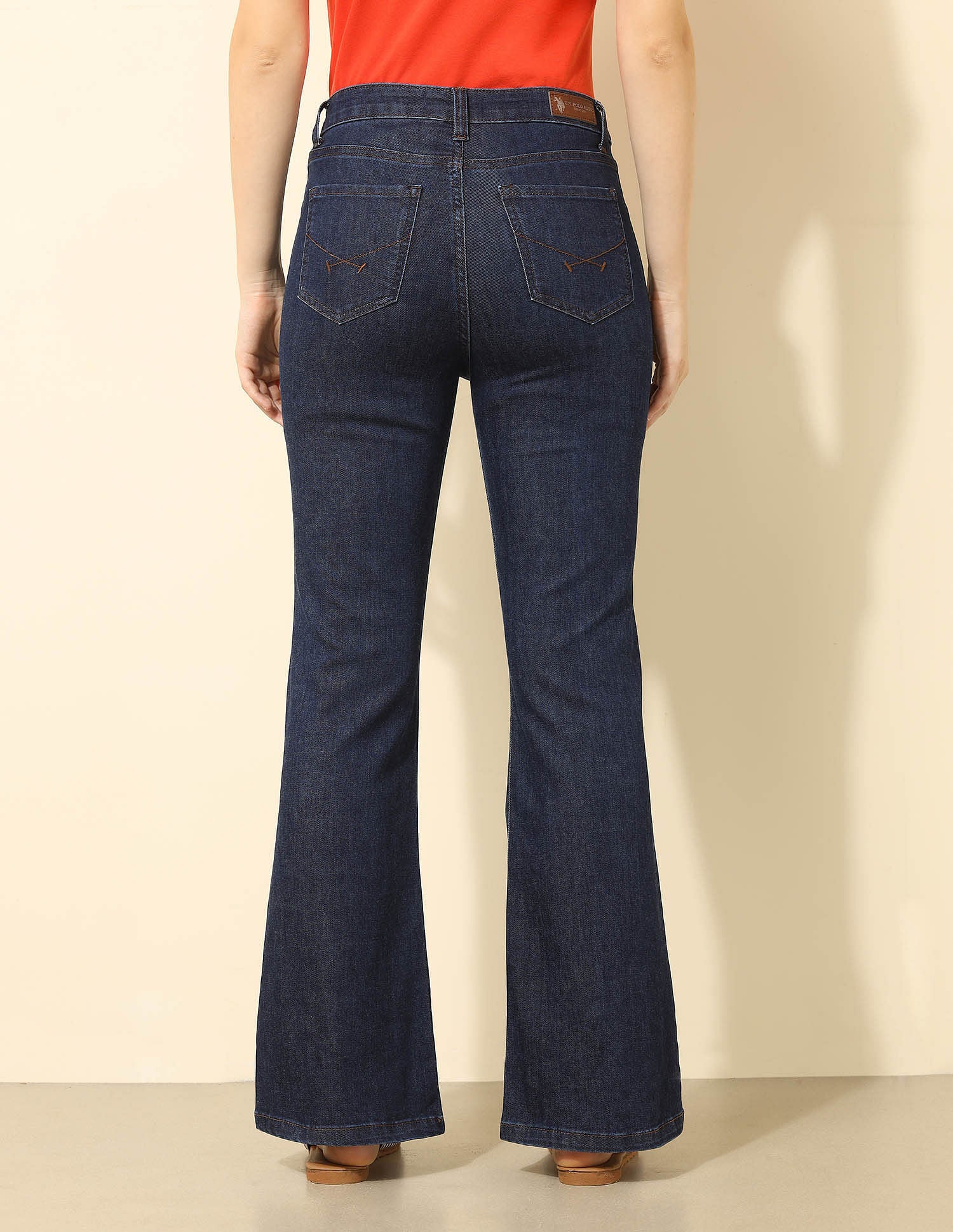 High Rise Wide Leg Jeans Dark Blue - U.S. Polo Assn. India | Large