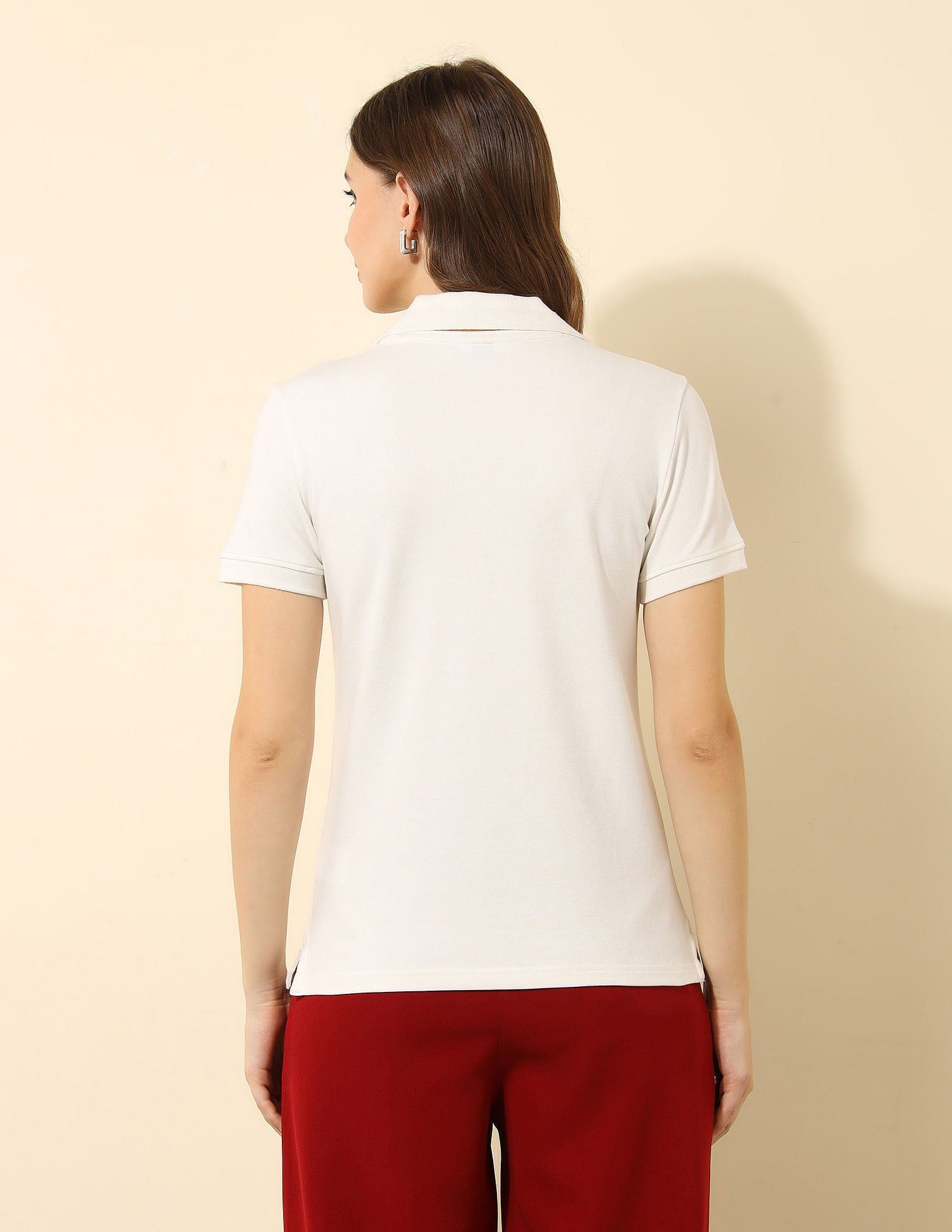 Regular Fit Solid Polo Shirt Off White - U.S. POLO ASSN. | Large