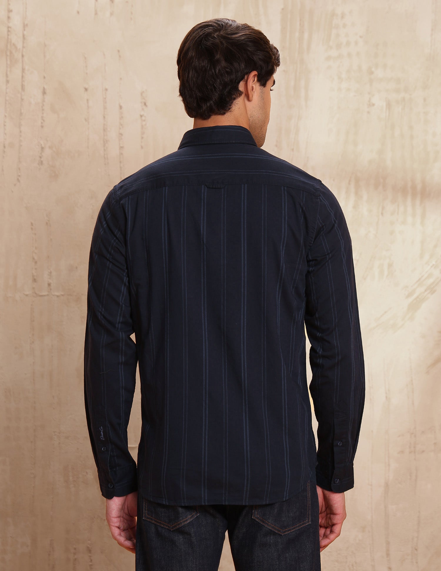 Slim Fit Vertical Striped Shirt Navy - U.S. POLO ASSN. | Large