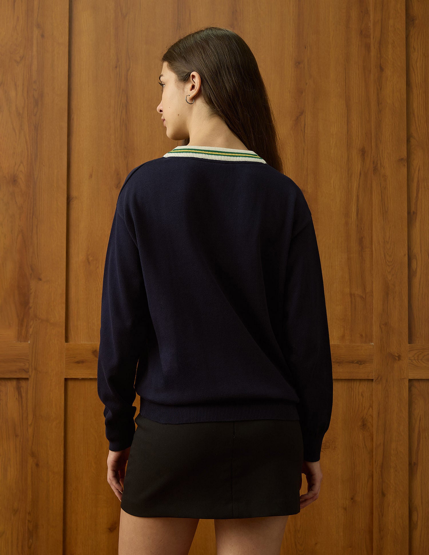 Relaxed Fit Brand Printed Sweater Navy - U.S. POLO ASSN. | Large