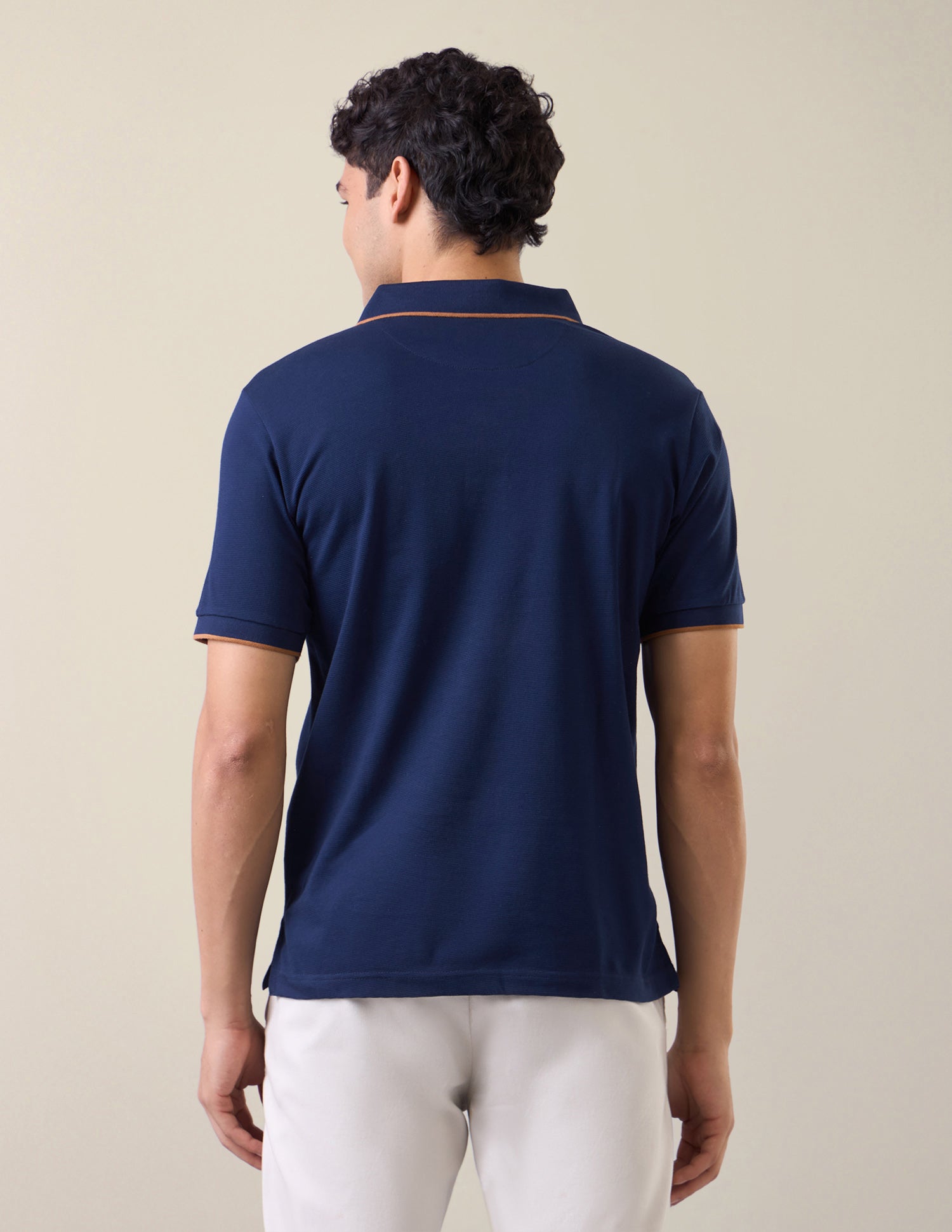 Solid Slim Fit Polo Shirt Blue - U.S. Polo Assn. India | Large