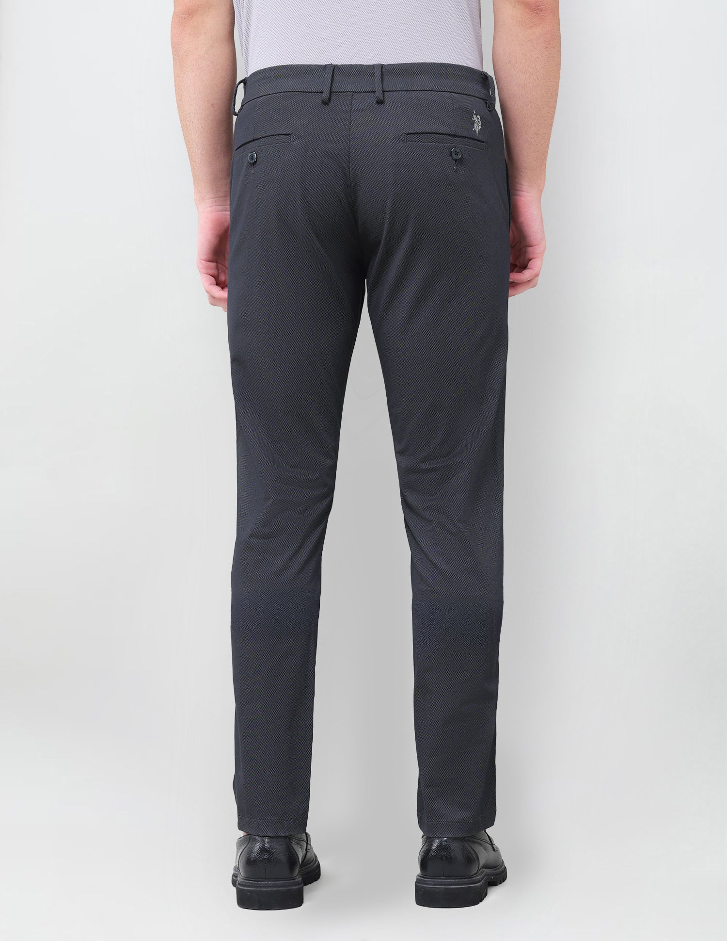 Satin Denver Slim Fit Trousers Charcoal - U.S. Polo Assn. India | Large