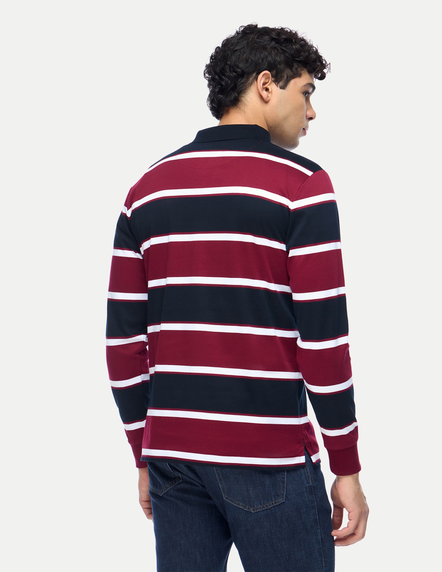 Horizontal Striped Slim Fit Polo Shirt Red - U.S. Polo Assn. India | Large