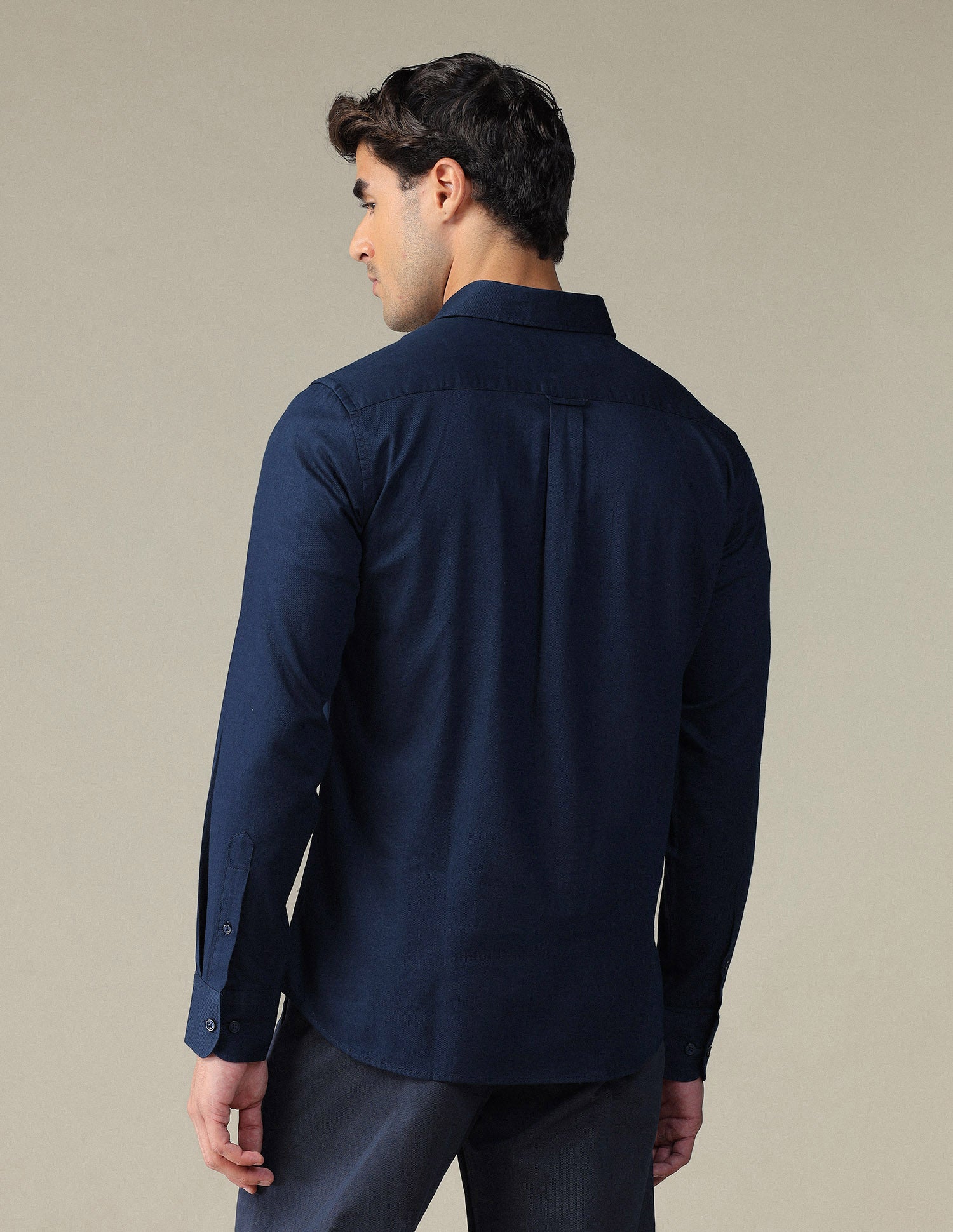 Pure Cotton Tailored Fit Shirt Navy - U.S. POLO ASSN. | Large