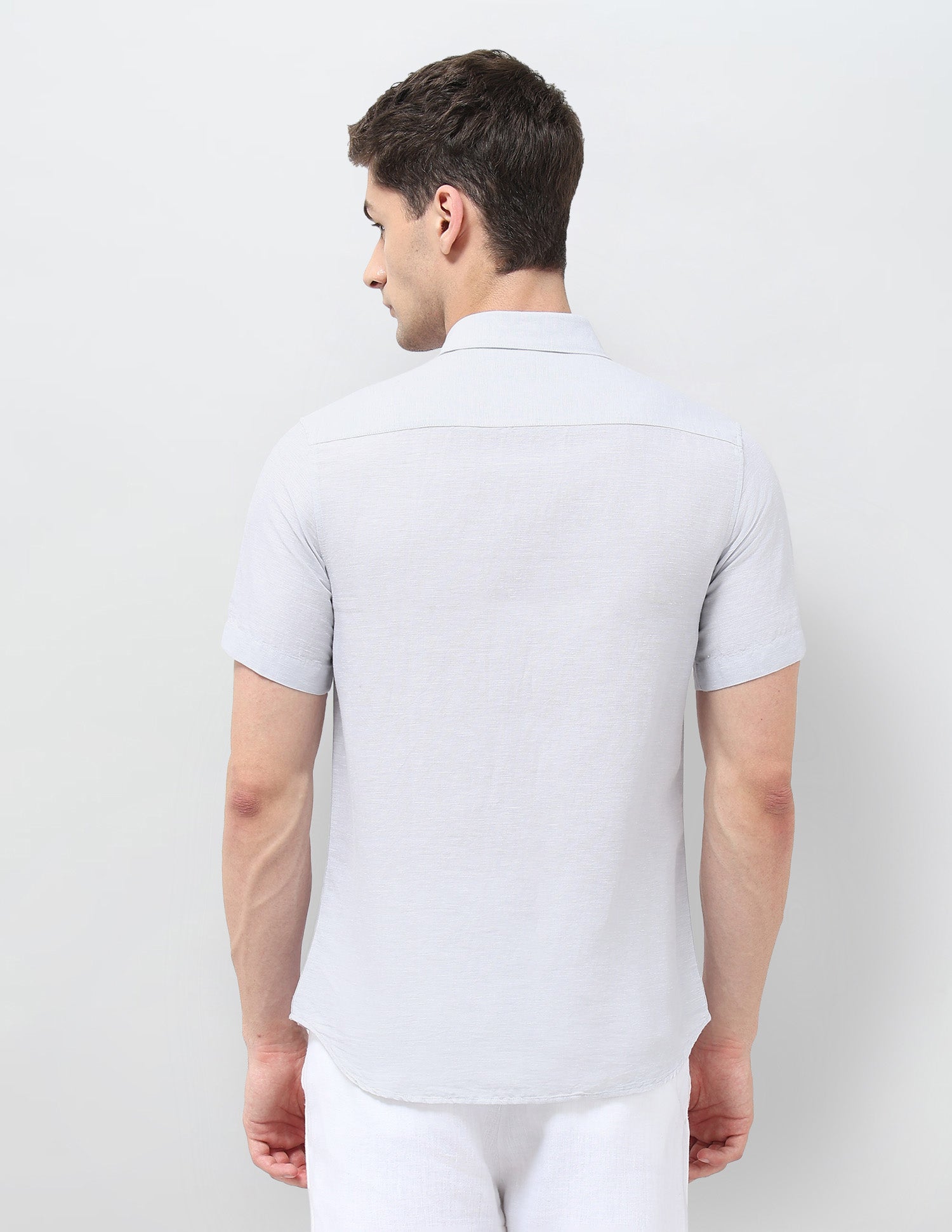 Heathered Tailored Fit Shirt Light Grey - U.S. POLO ASSN. | Large