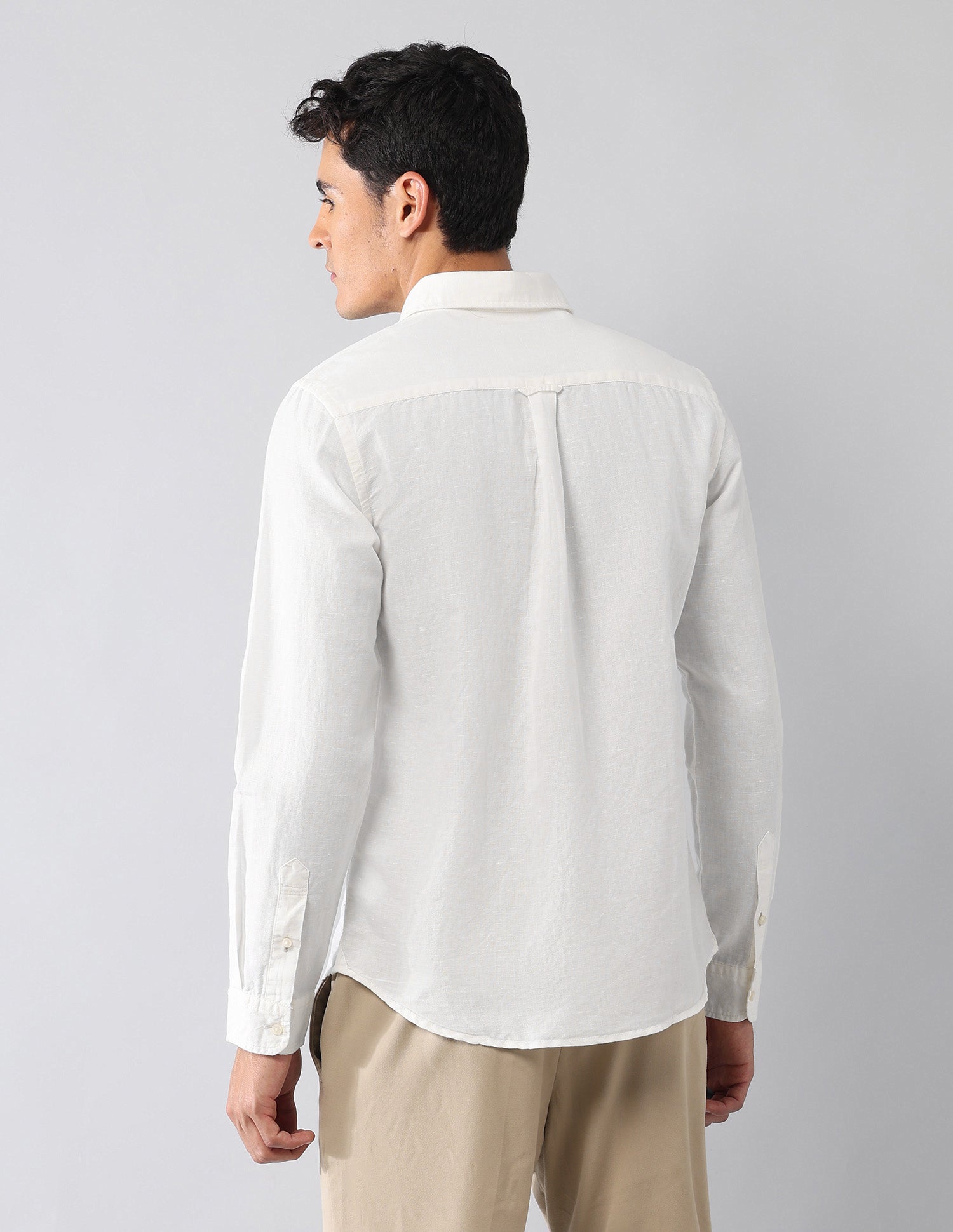 Solid Poplin Regular Fit Shirt White - U.S. Polo Assn. India | Large