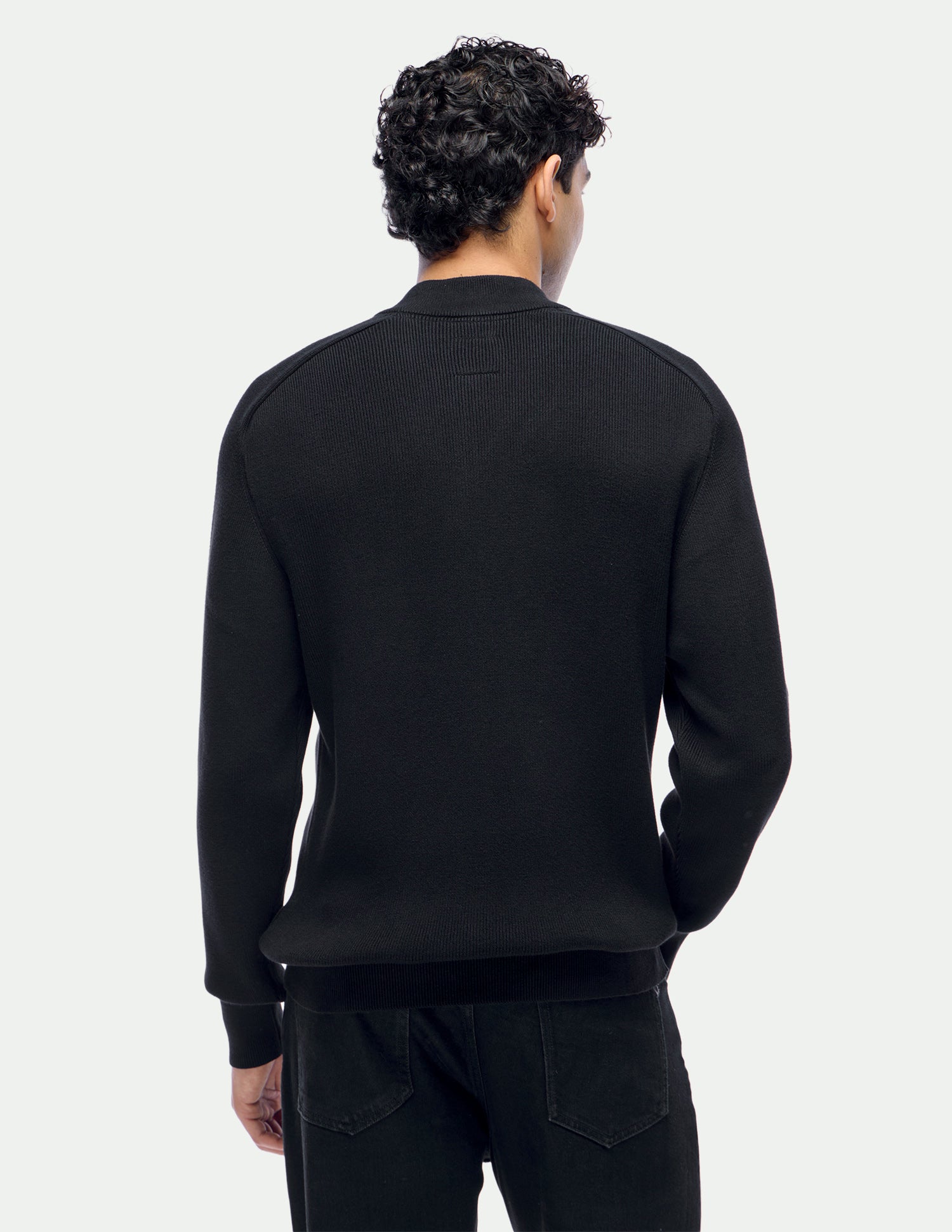 Solid Regular Fit Sweater Black - U.S. Polo Assn. India | Large