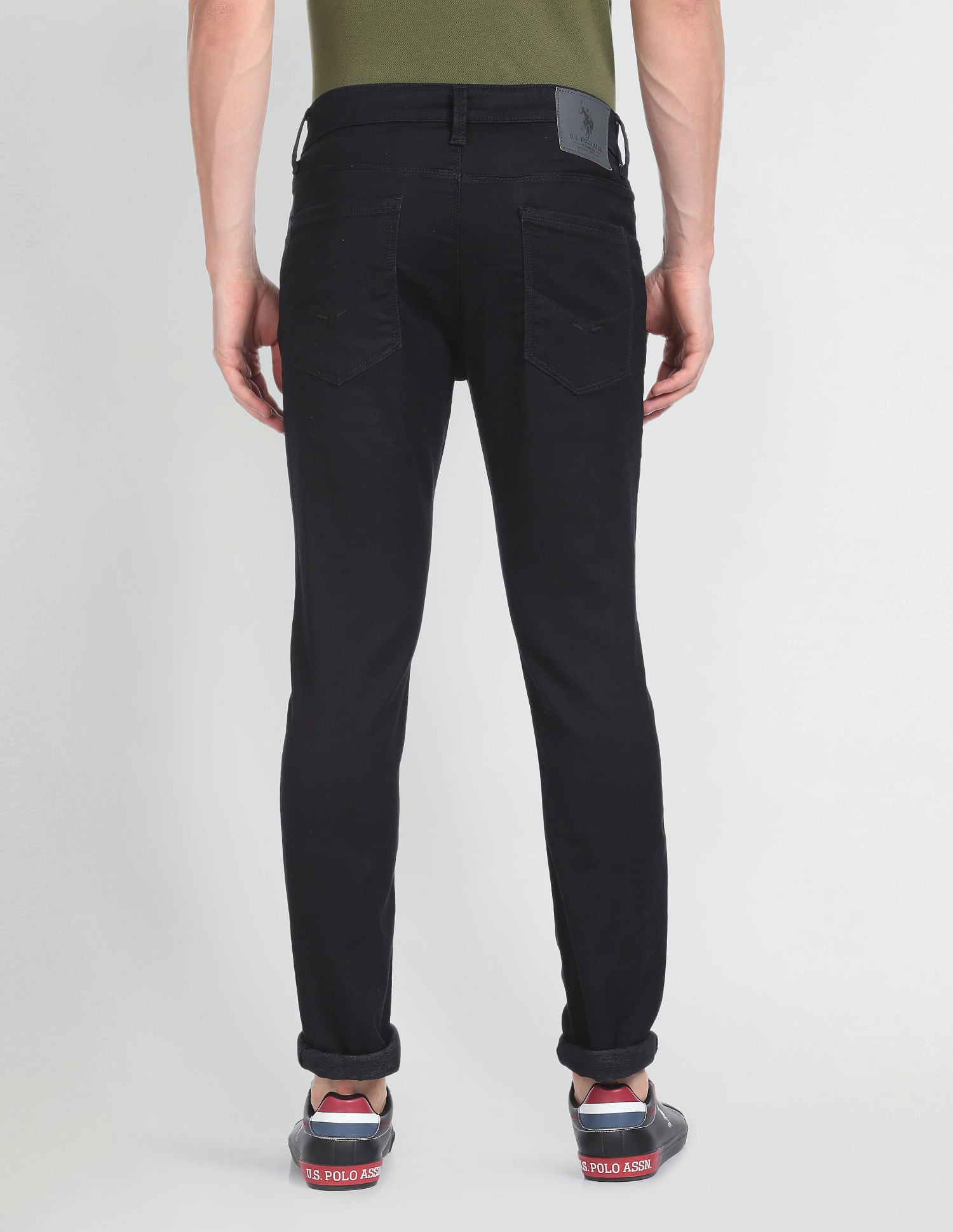 Mid Rise Brandon Slim Tapered Fit Jeans Dark Blue - U.S. POLO ASSN. | Large