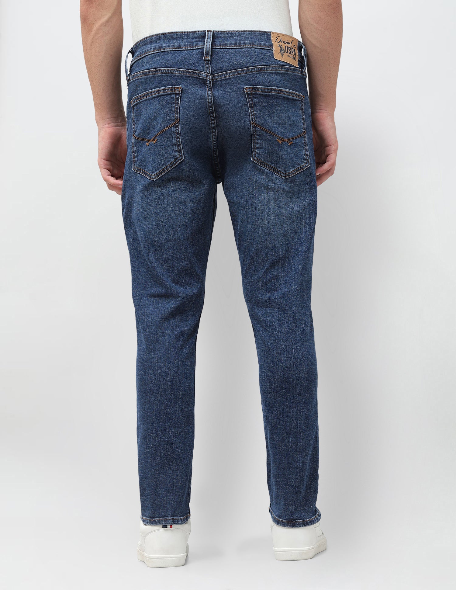 Henry Tapered Cropped Fit Blue Jeans Dark Blue - U.S. Polo Assn. India | Large