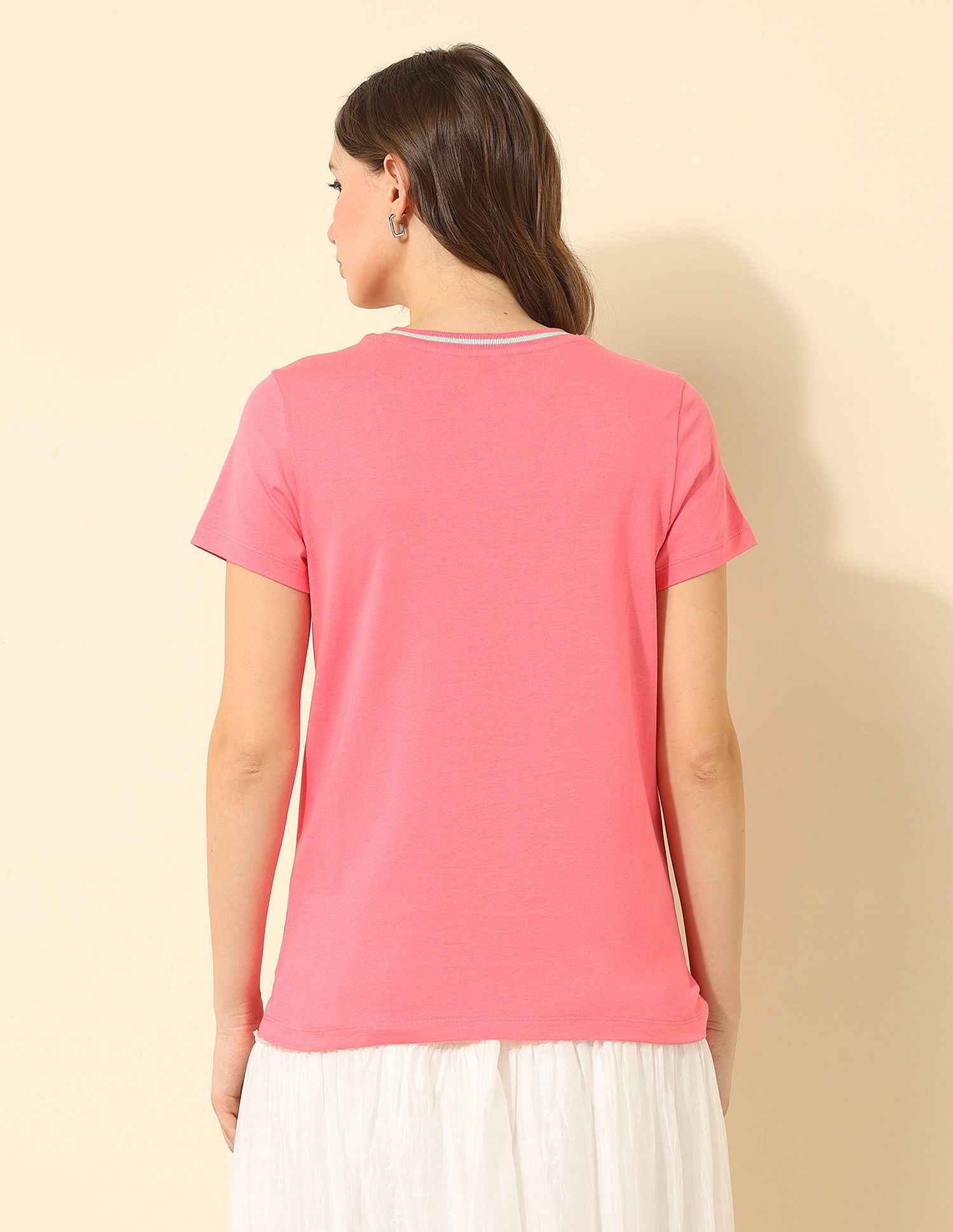 Regular Fit Brand Printed T-Shirt Pink - U.S. POLO ASSN. | Large