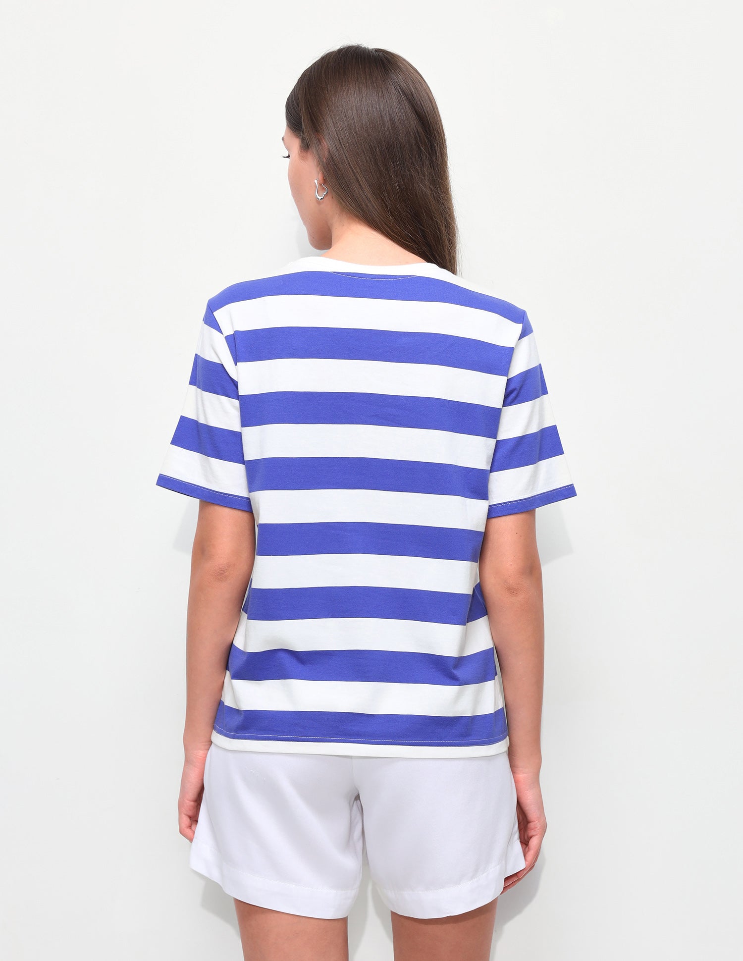 Horizontal Striped Relaxed Fit T-Shirt Blue - U.S. Polo Assn. India | Large