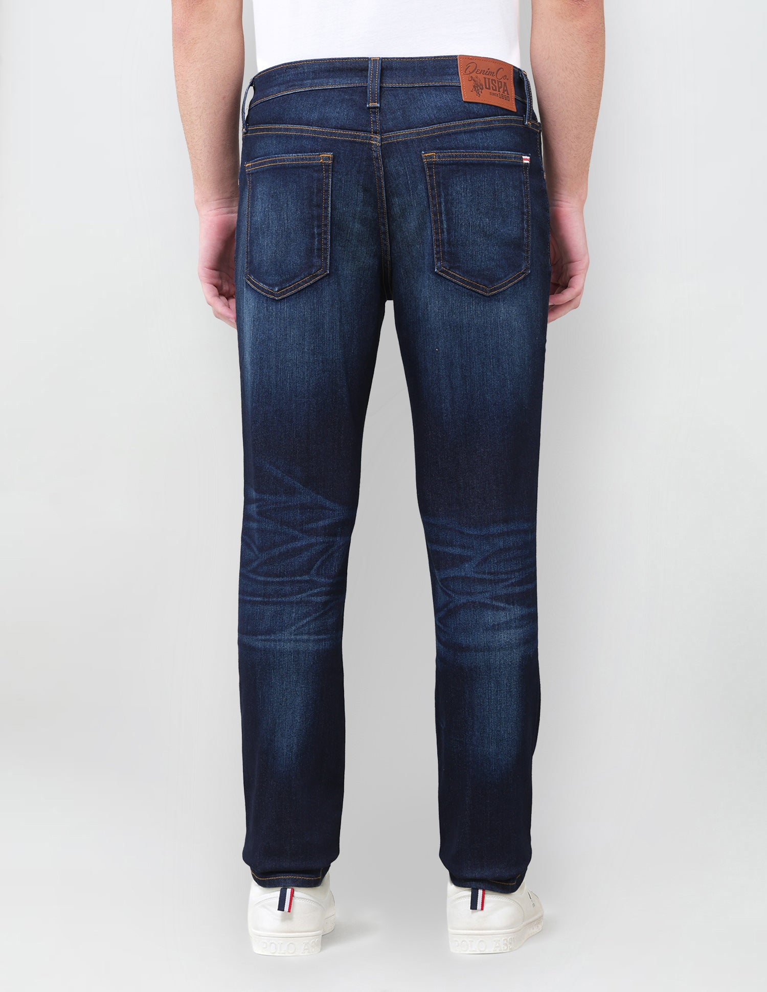 Brandon Slim Tapered Fit Blue Jeans Dark Blue - U.S. Polo Assn. India | Large