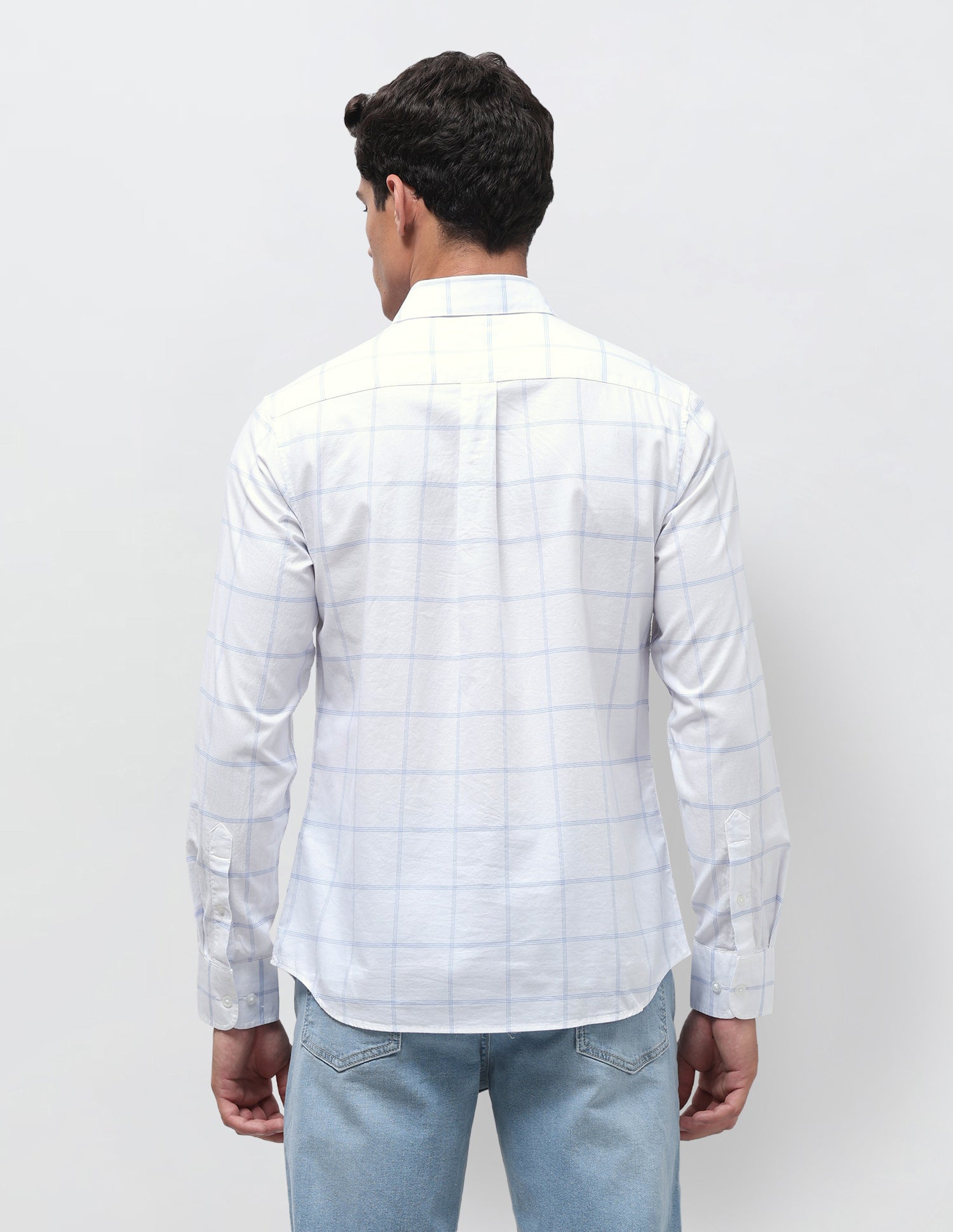 Dobby Regular Fit Shirt Light Blue - U.S. Polo Assn. India | Large