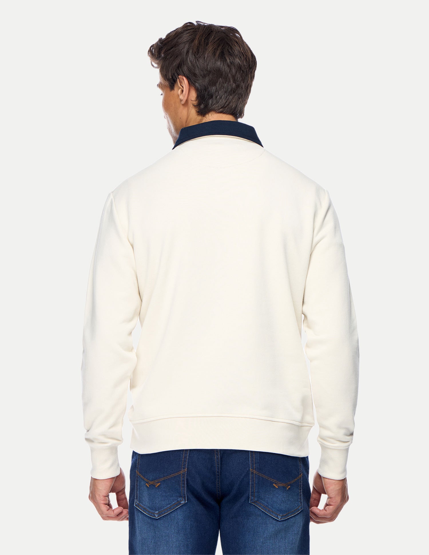 Brand Printed Regular Fit Sweatshirt Off White - U.S. Polo Assn. India | Large