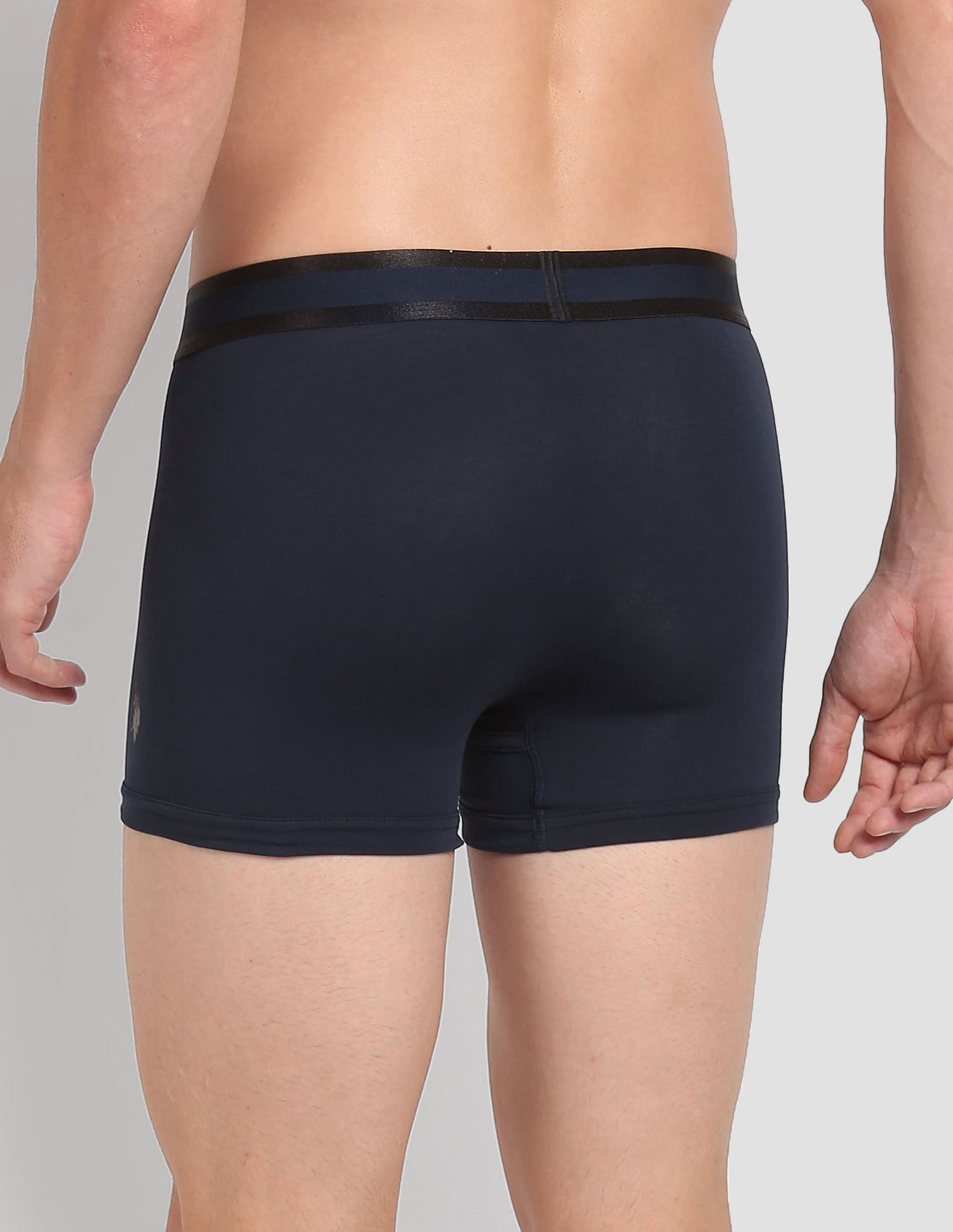 Mid Rise Solid PT001 Premium Trunks - Pack Of 1 Navy - U.S. POLO ASSN. | Large