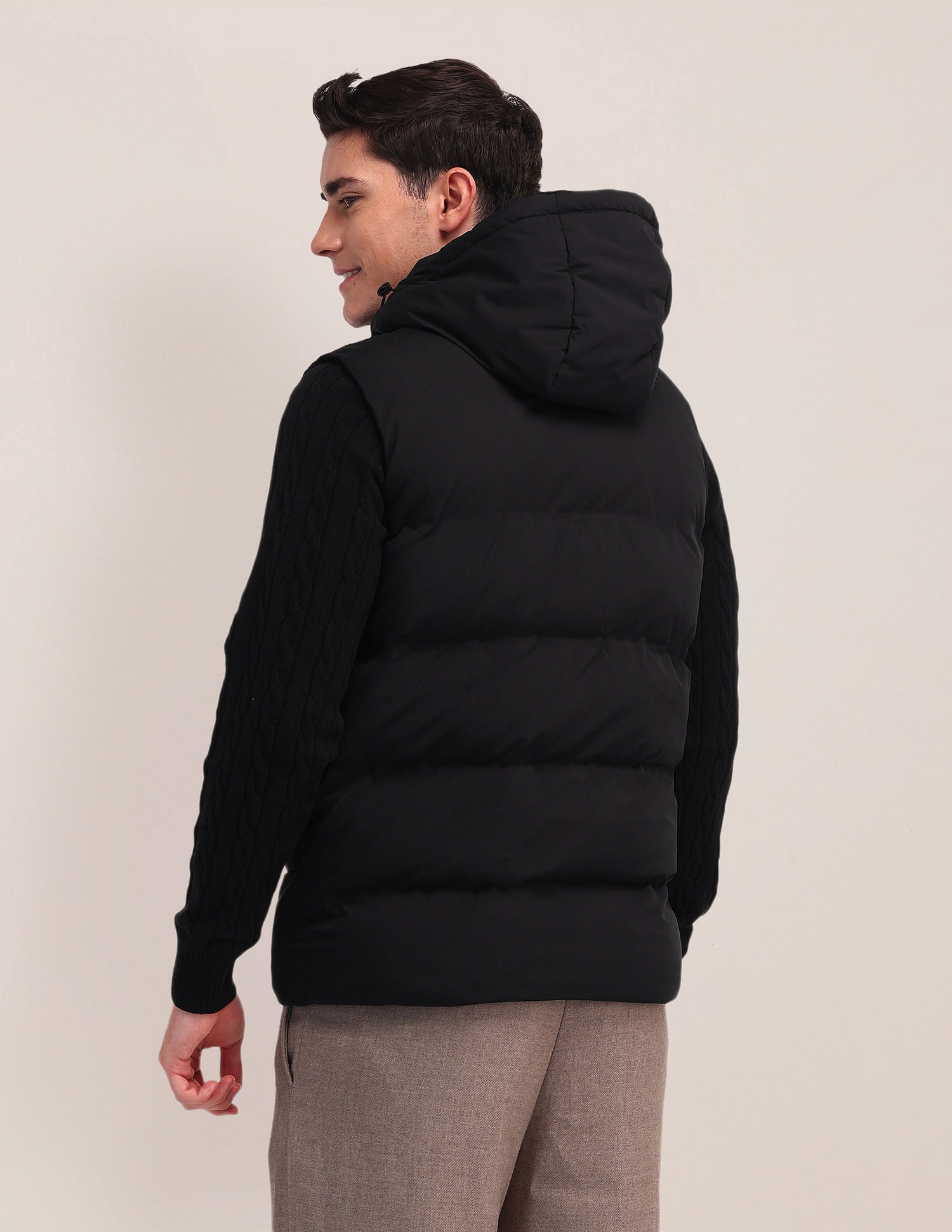 Detachable Hood Padded Jacket Black - U.S. POLO ASSN. | Large