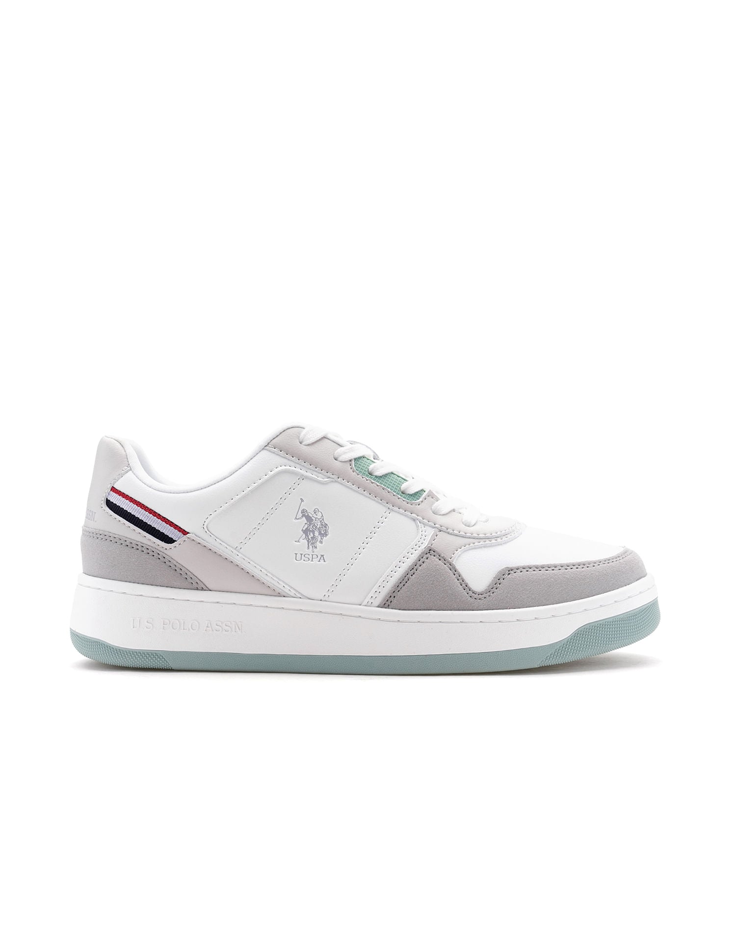 Men Joas Grey Retro Court Sneakers Grey - U.S. Polo Assn. India | Large