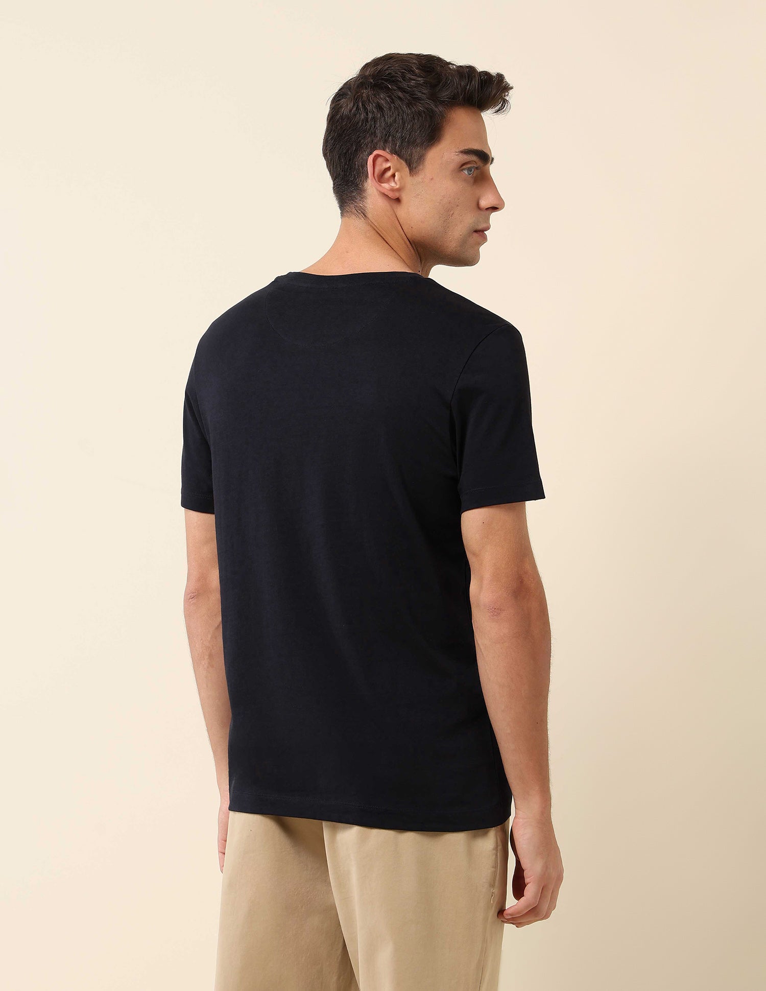 Pure Cotton Slim Fit T- Shirt Navy - U.S. Polo Assn. India | Large