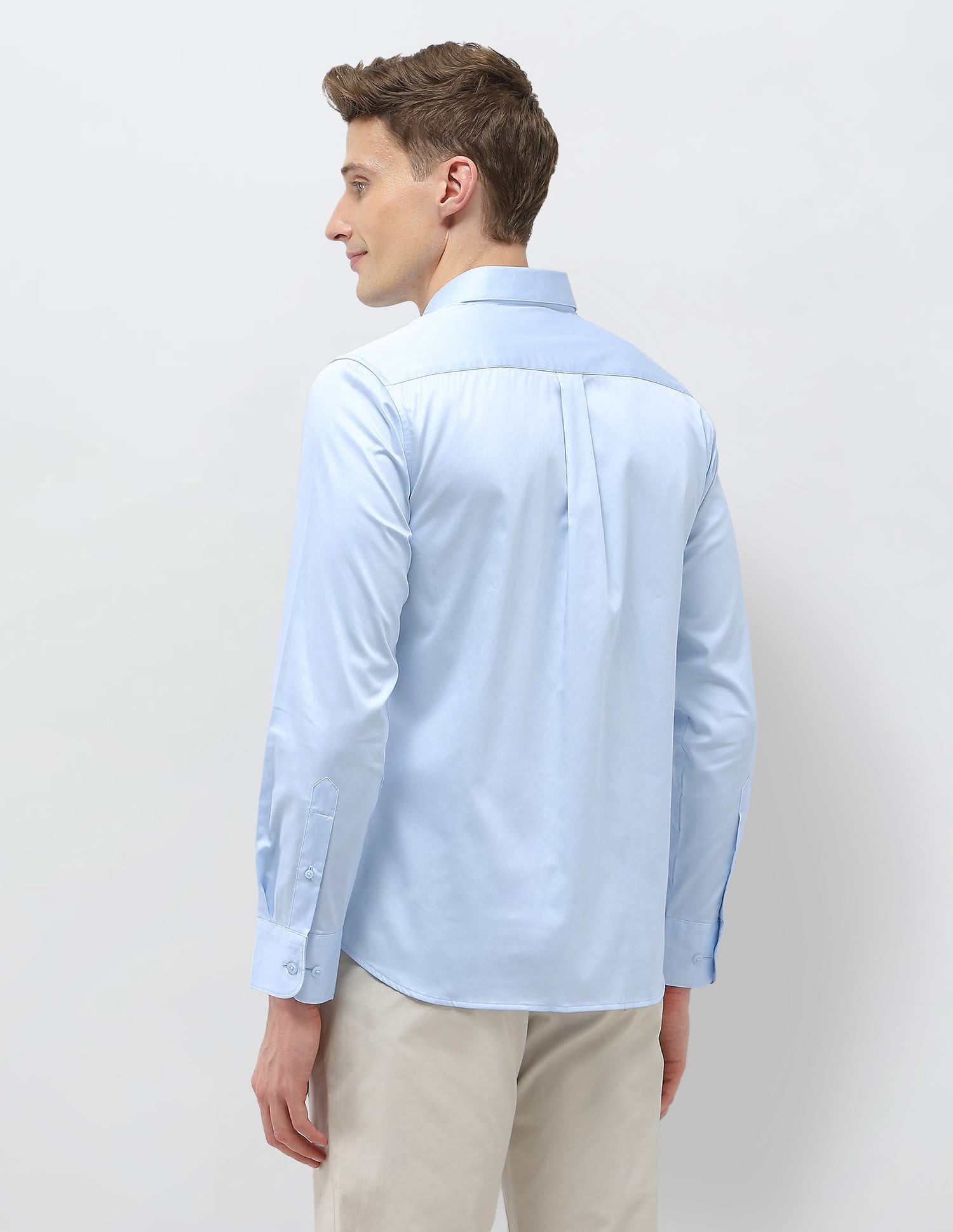 Solid Tailored Fit Shirt Light Blue - U.S. Polo Assn. India | Large