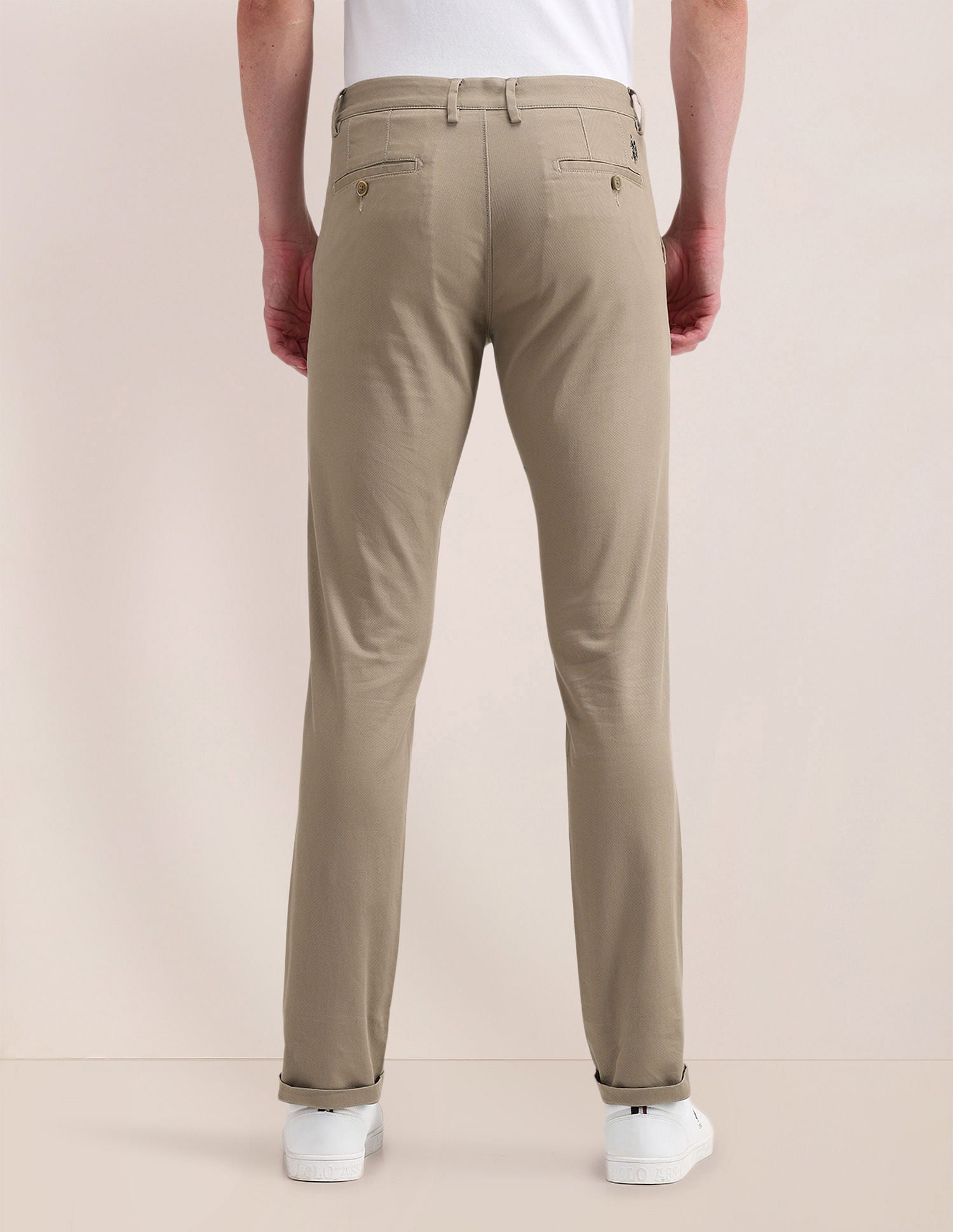 Austin Fit Solid Trousers Beige - U.S. POLO ASSN. | Large