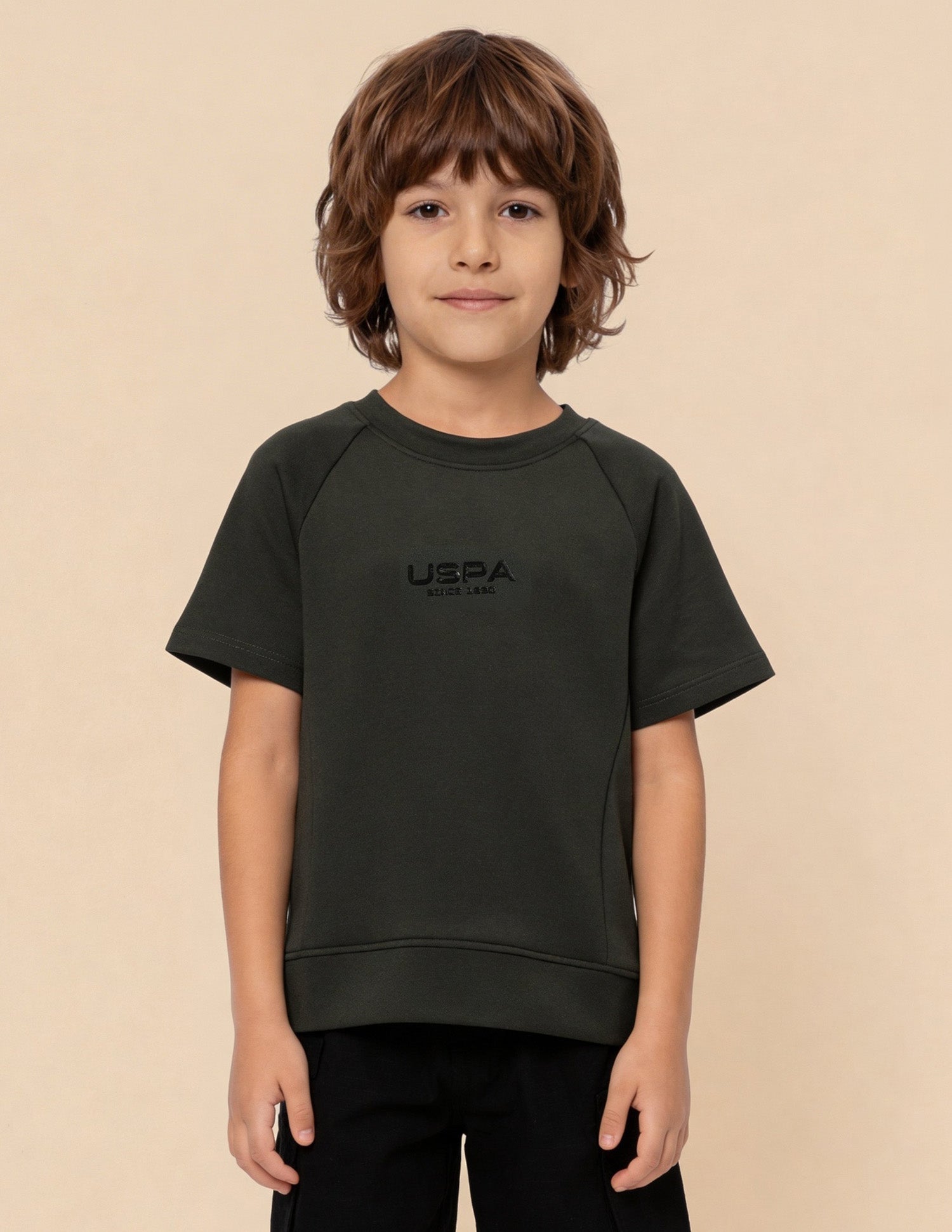 Solid Regular Fit T-Shirt Olive - U.S. Polo Assn. India | Large