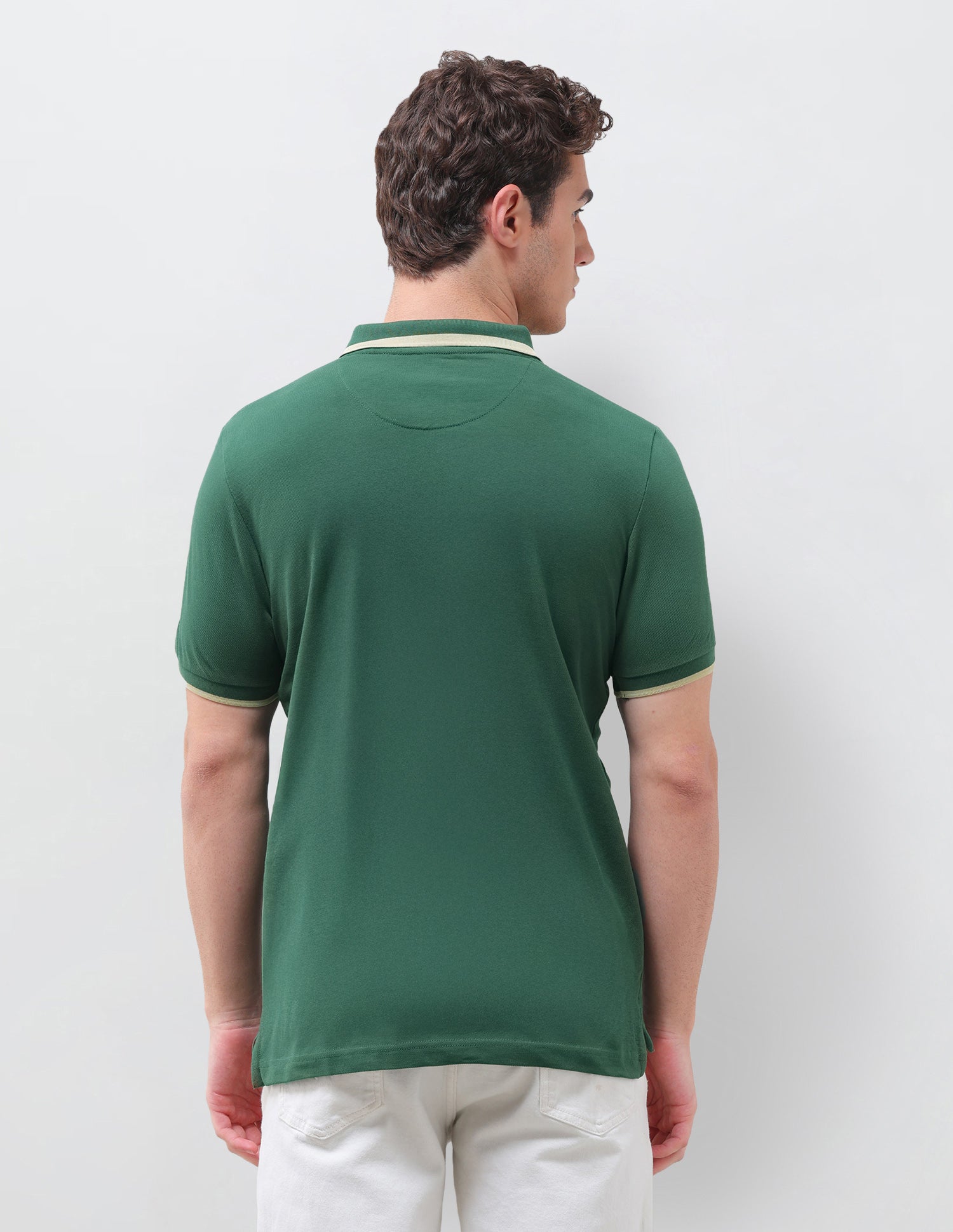 Solid Regular Fit Polo Shirt Dark Green - U.S. Polo Assn. India | Large