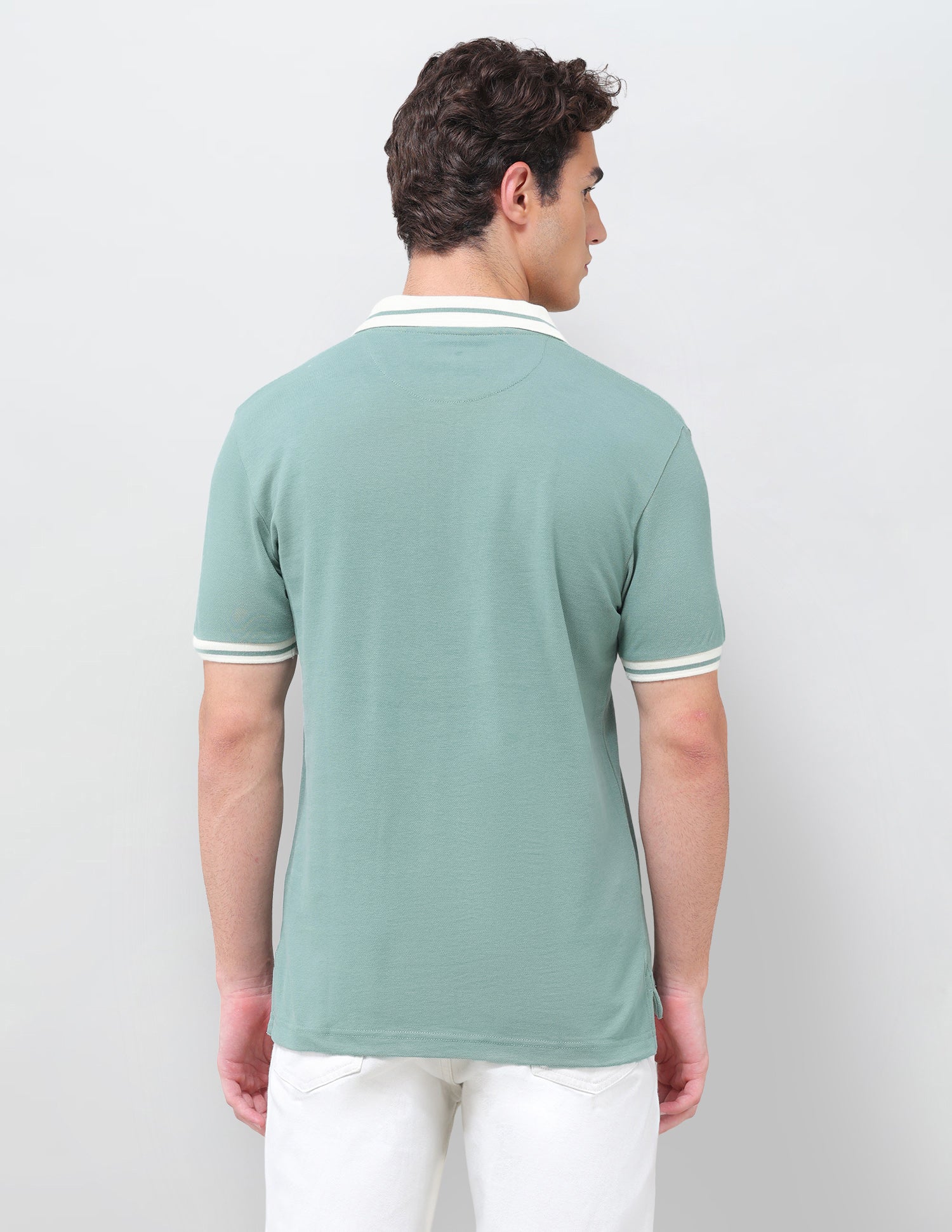Solid Regular Fit Polo Shirt Light Green - U.S. Polo Assn. India | Large