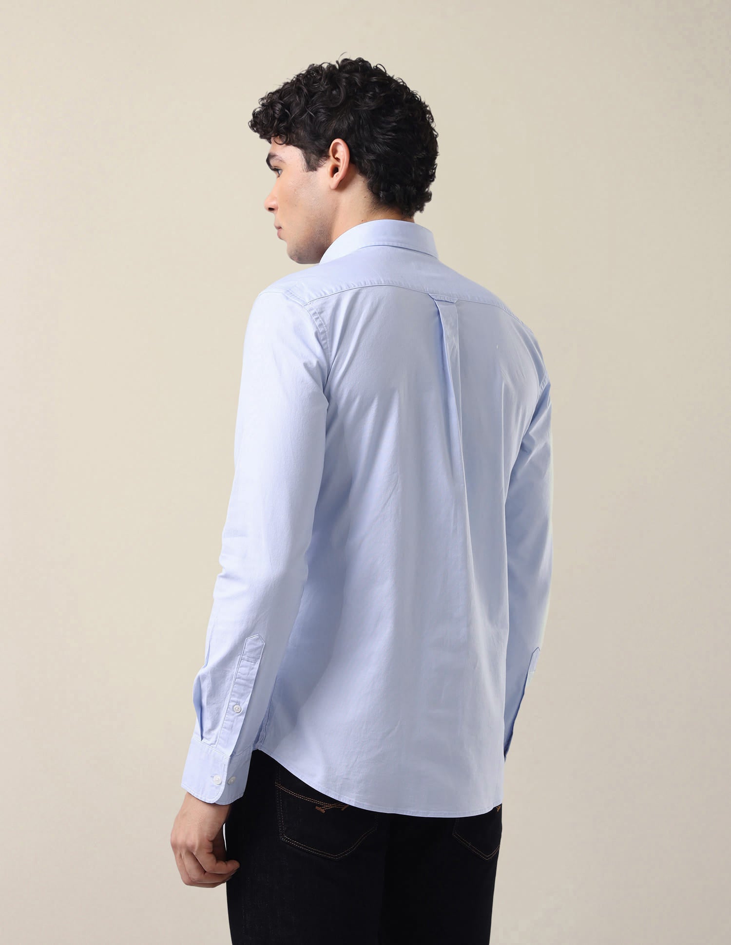Tailored Fit Oxford Shirt Light Blue - U.S. Polo Assn. India | Large