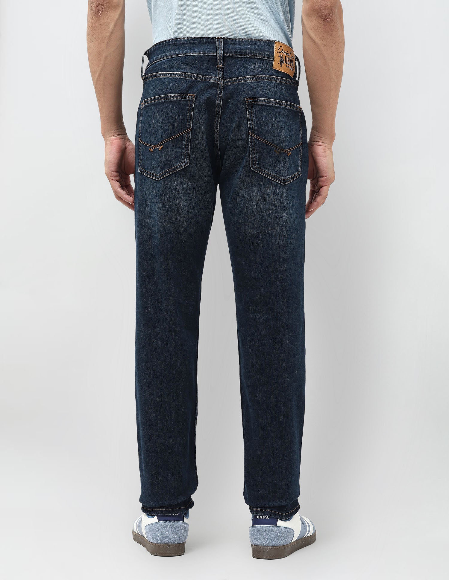 Harold Slim Straight Fit Blue Jeans Dark Blue - U.S. POLO ASSN. | Large