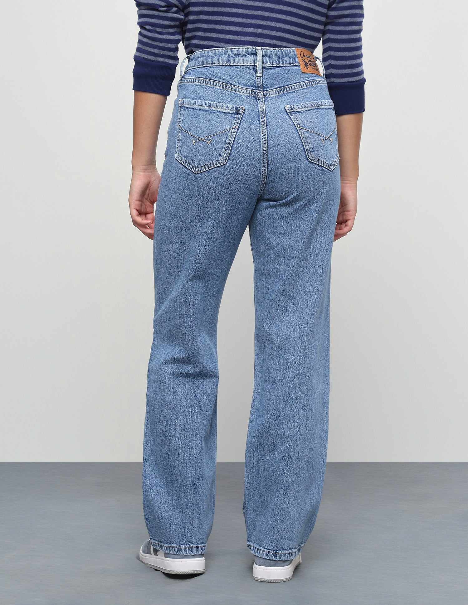 Whiskered Straight Fit Jeans Blue - U.S. Polo Assn. India | Large