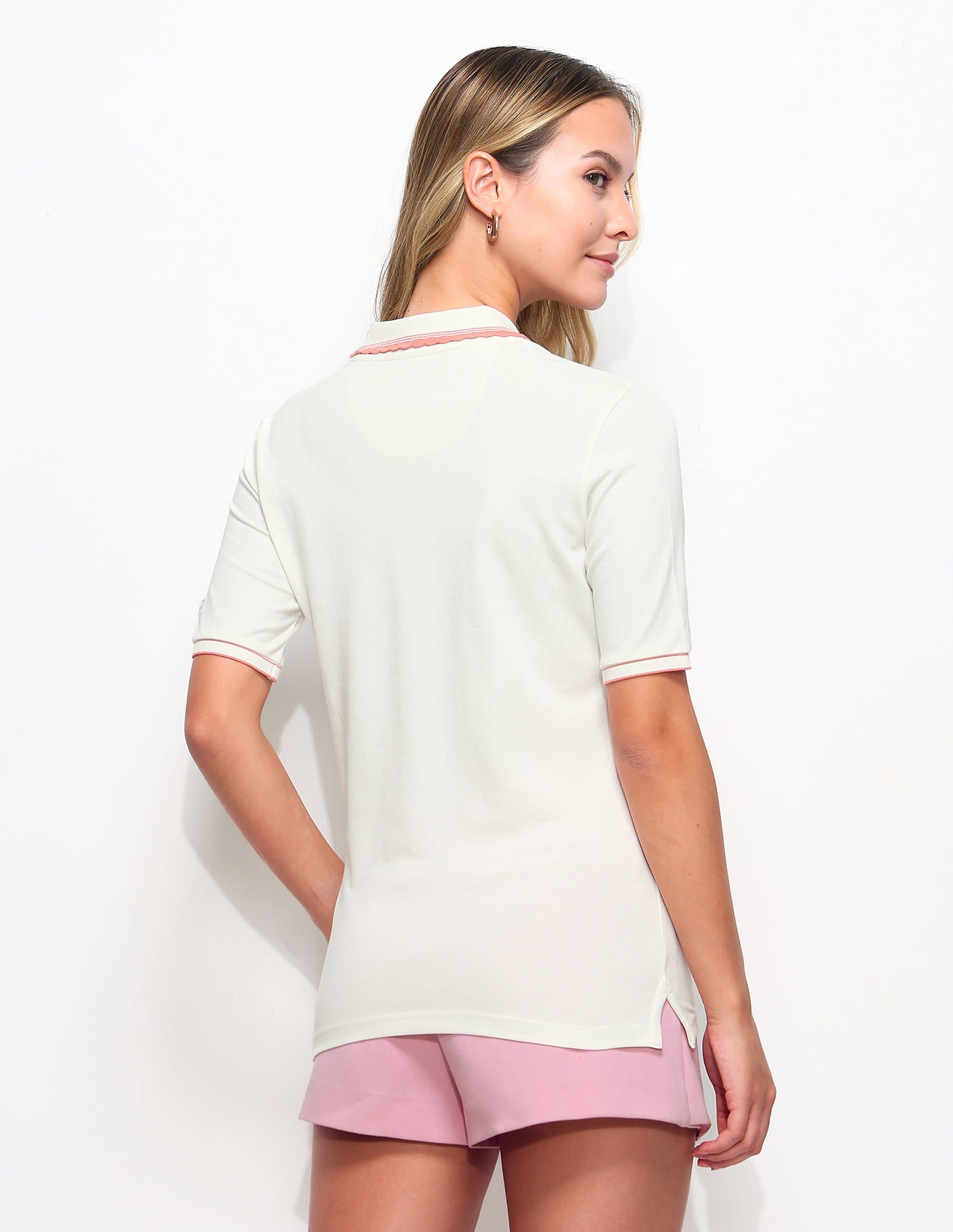 Regular Fit Scalloped Edge Polo Shirt White - U.S. Polo Assn. India | Large