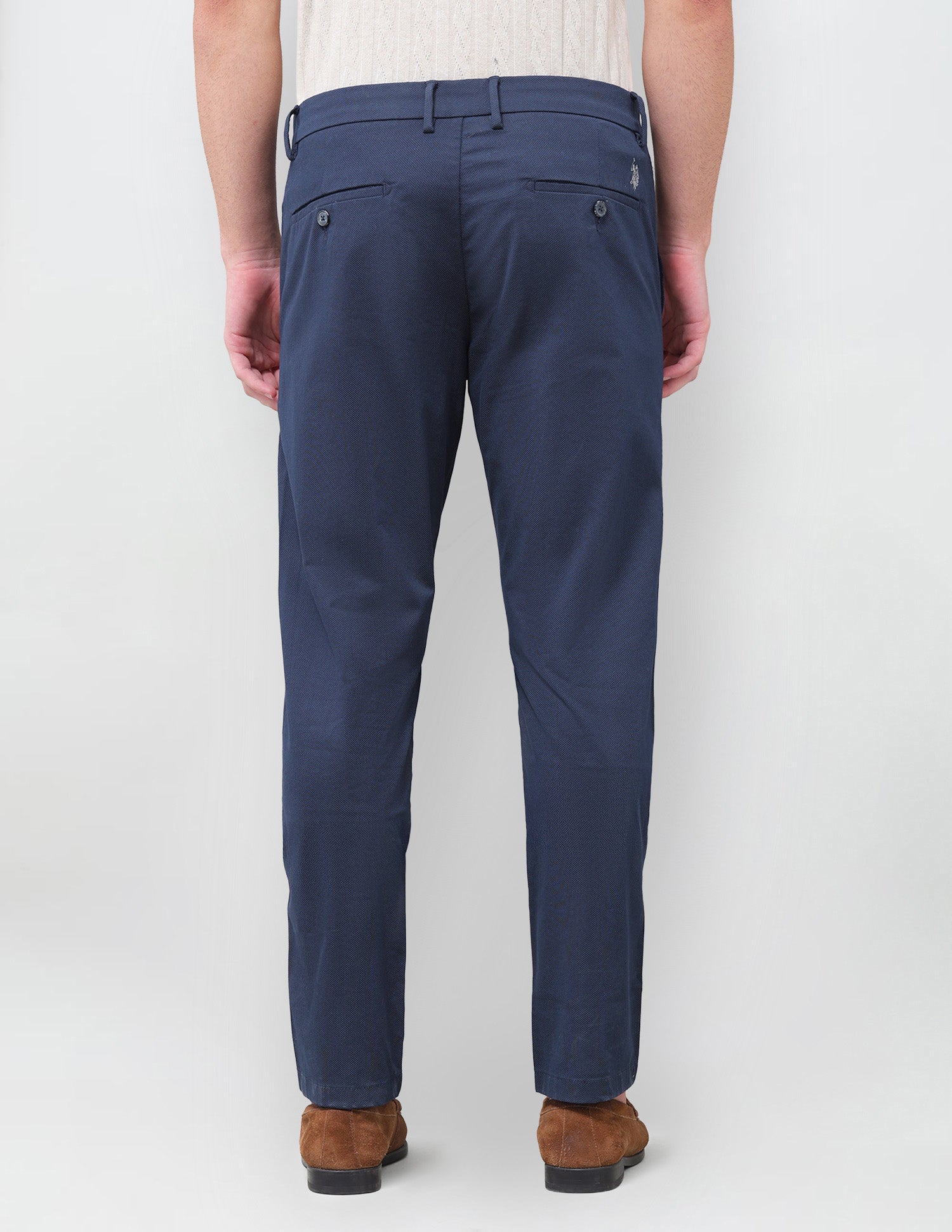 Denver Slim Fit Satin Trouser Navy - U.S. Polo Assn. India | Large
