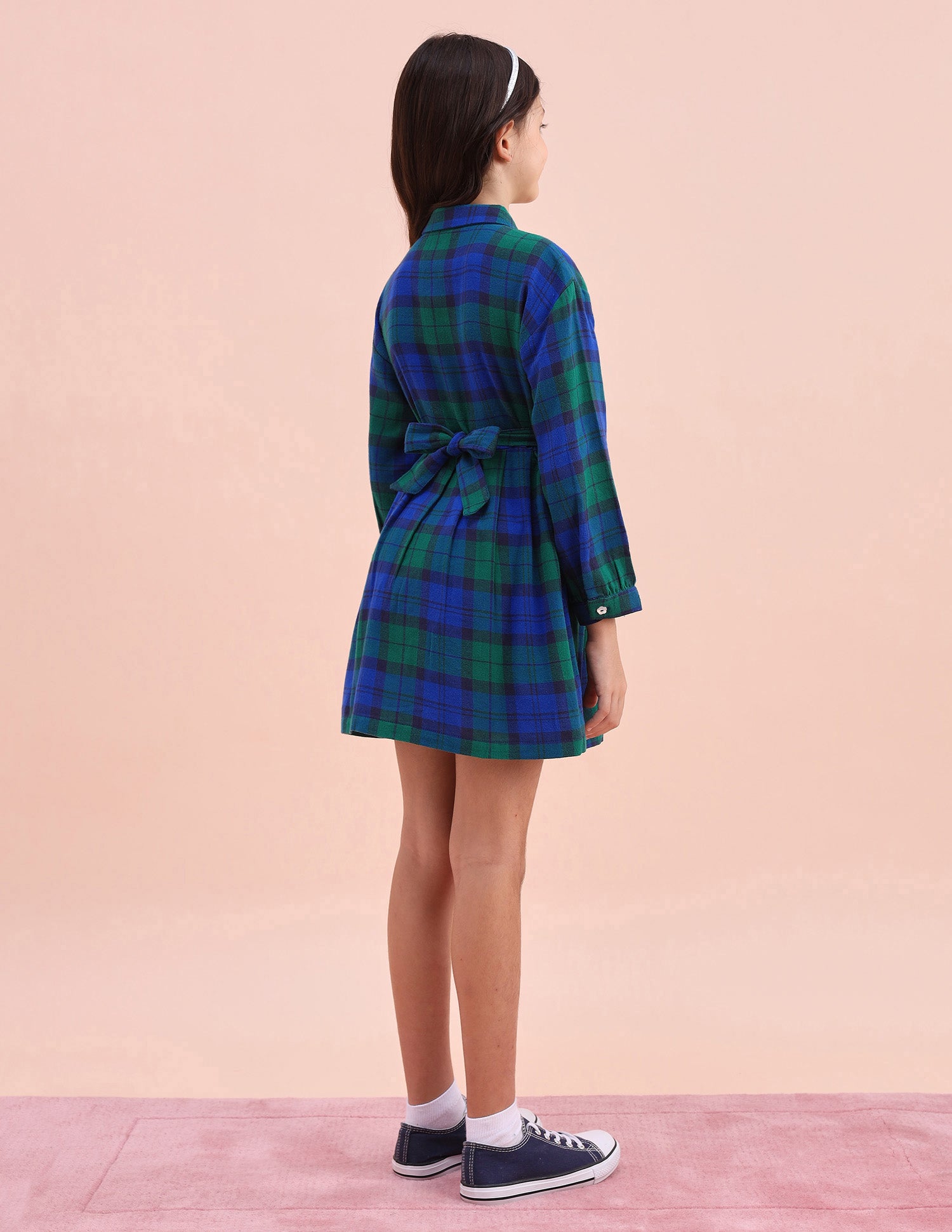 Girls Checked Shirt Dress Multicolour - U.S. POLO ASSN. | Large