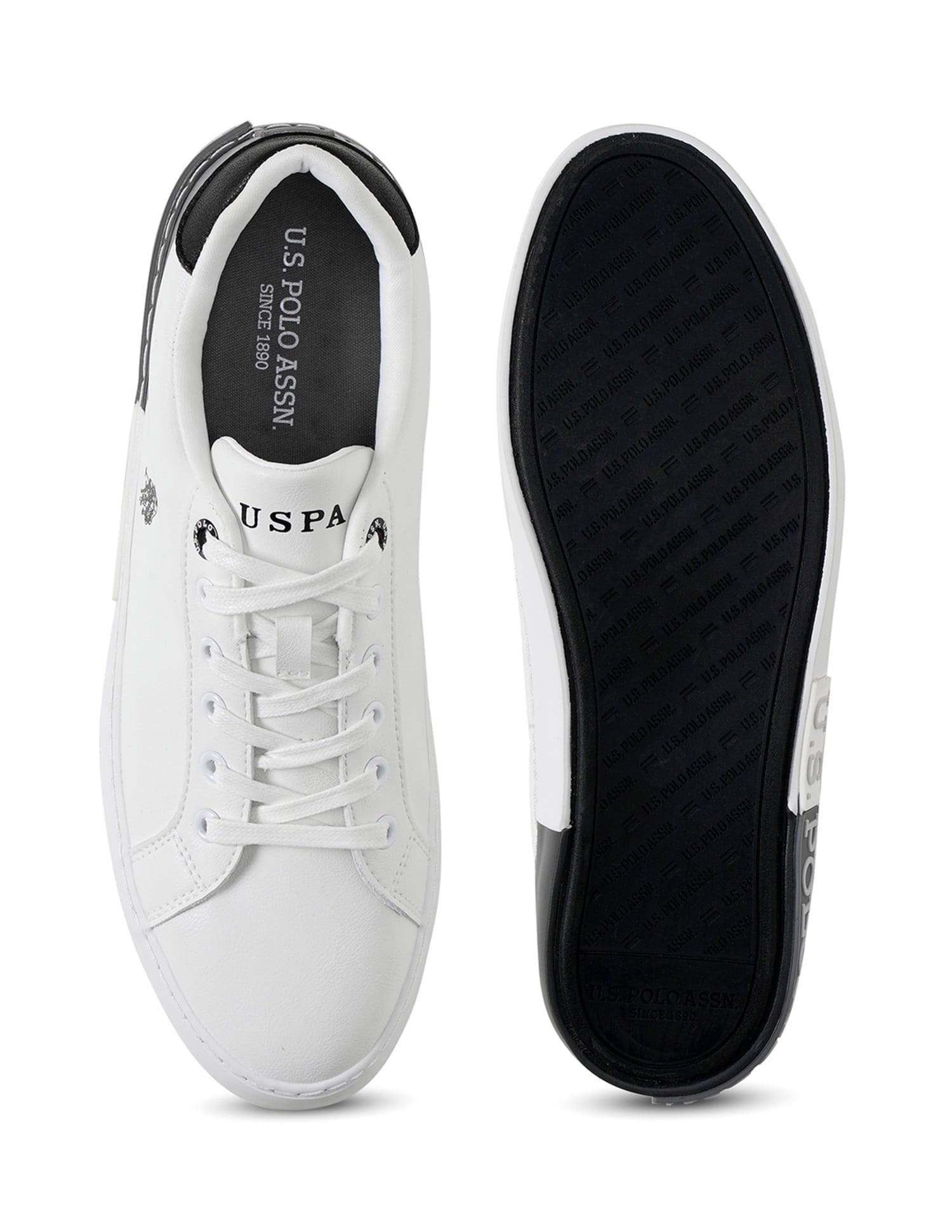 Men Central Lacing Solid Planal Sneakers Grey - U.S. Polo Assn. India | Large