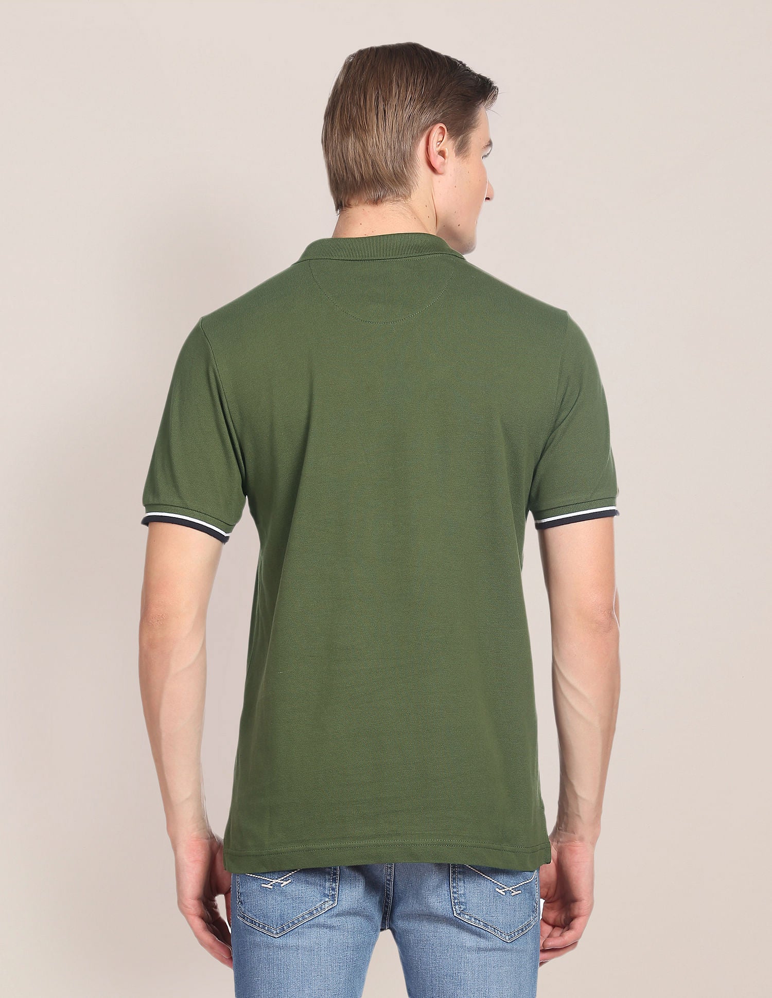 Solid Slim Fit Polo Shirt Olive - U.S. POLO ASSN. | Large