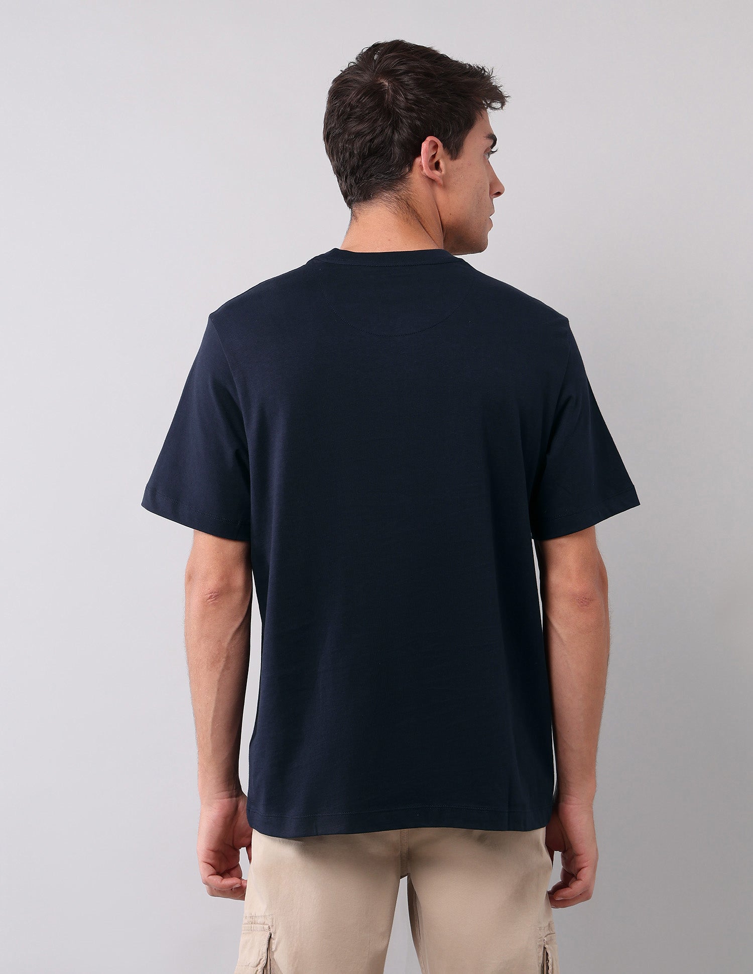 Brand Printed Muscle Fit T-Shirt Navy - U.S. Polo Assn. India | Large