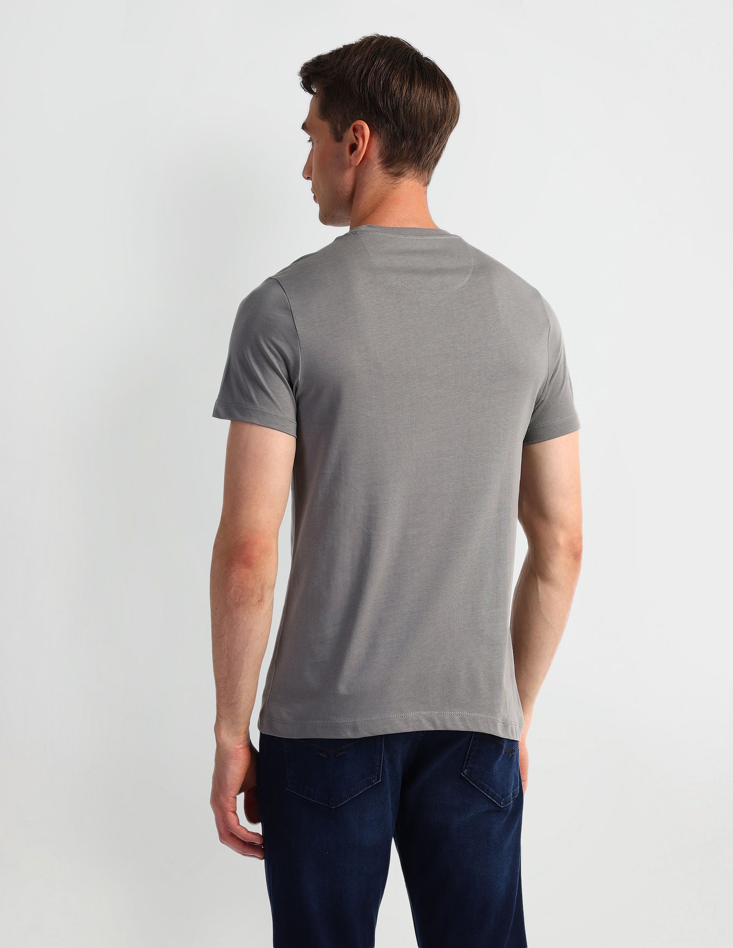 Muscle Fit Graphic T-Shirt Grey - U.S. Polo Assn. India | Large