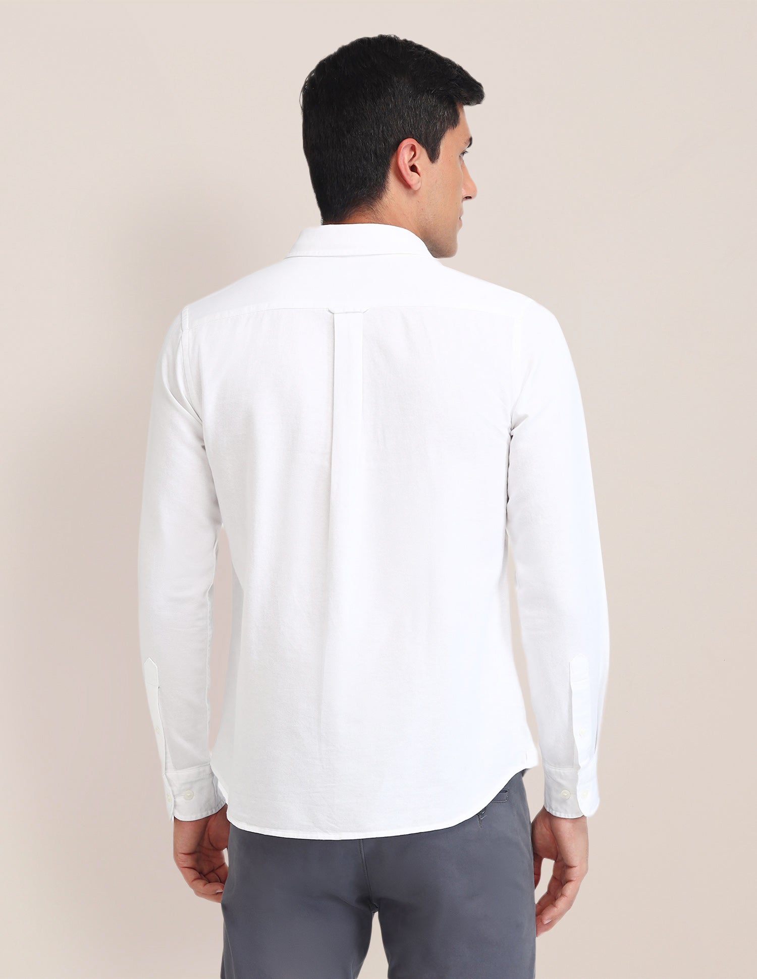 Textured Tailored Fit Shirt White - U.S. Polo Assn. India | Large