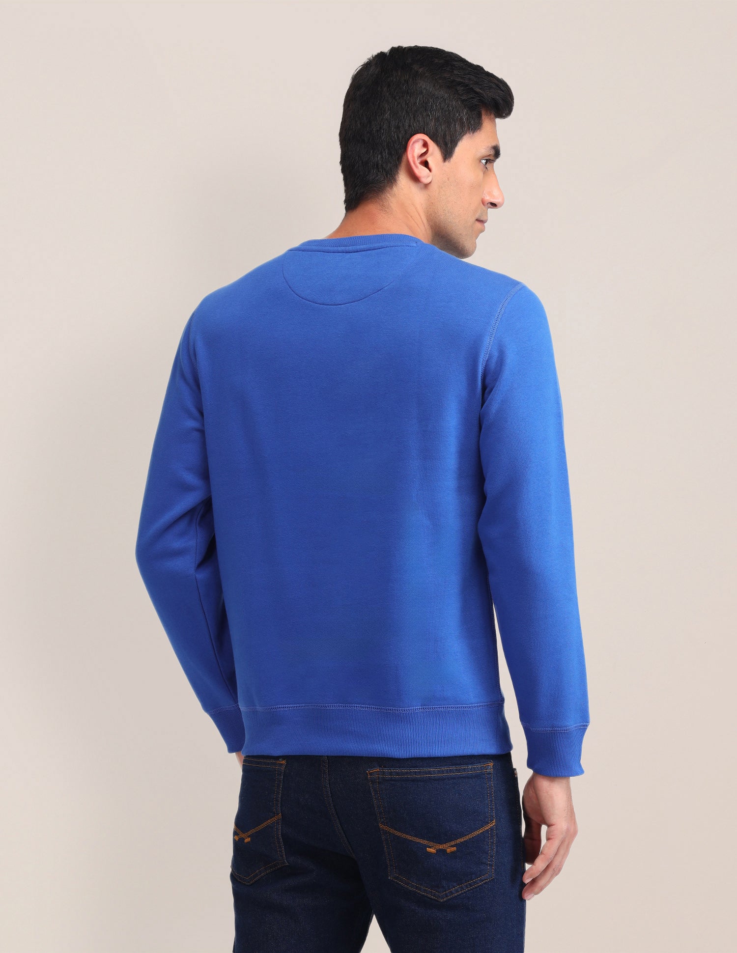 Brand Printed Regular Fit Sweatshirt Blue - U.S. Polo Assn. India | Large