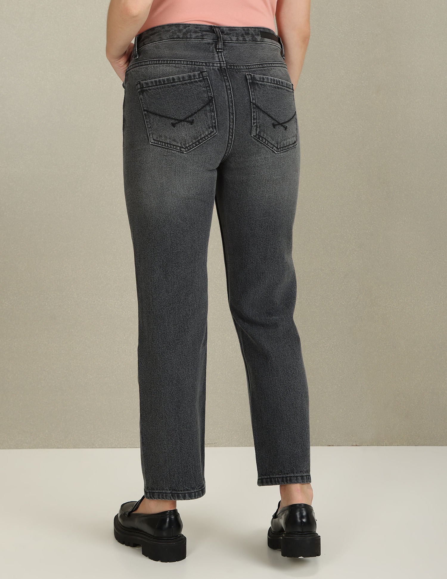Straight Fit Mid Rise Jeans Grey - U.S. Polo Assn. India | Large